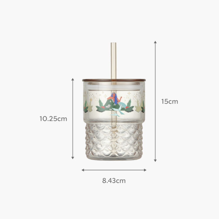 Ly Starbucks Anniversary Guardian Glass Cold Cup 355mL - Kallos Vietnam