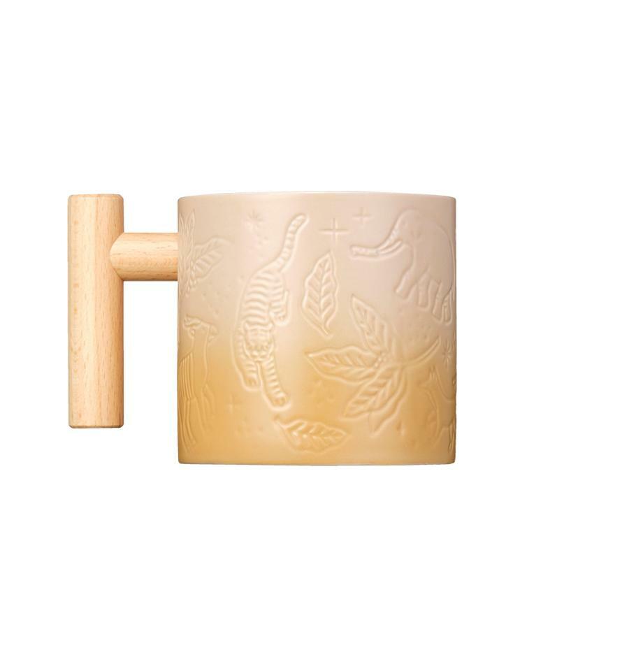 Ly Starbucks Anniversary Wood Handle Mug