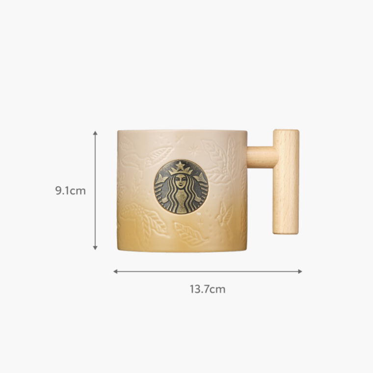 Ly Starbucks Anniversary Wood Handle Mug