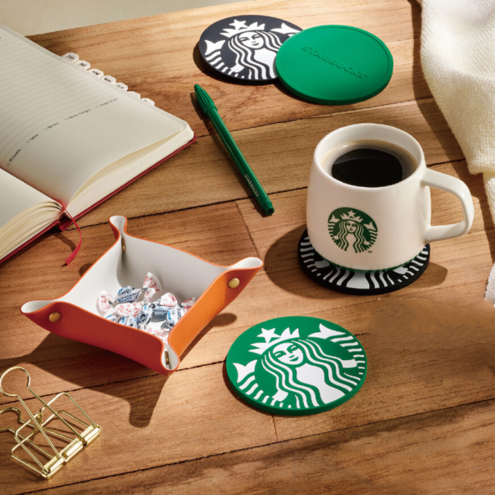 Đế Lót Ly Starbucks Black And Green Silicone Coaster - Kallos Vietnam