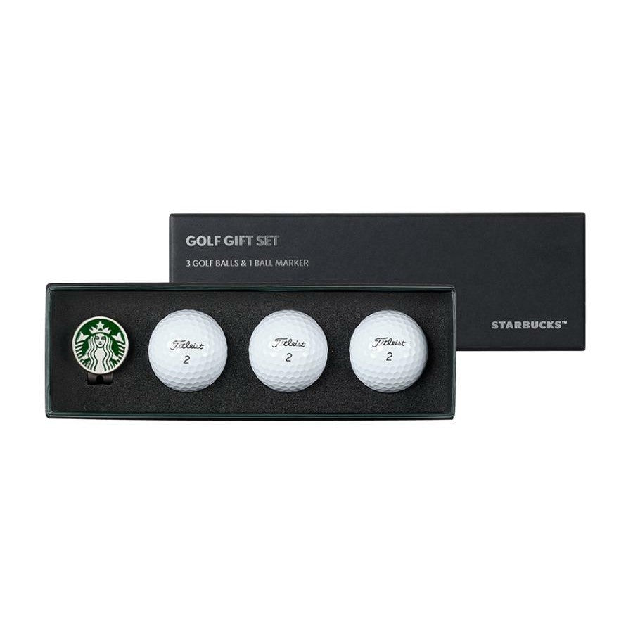 Bóng Golf Starbucks Buddy Black Golf Ball And Ball Marker Set