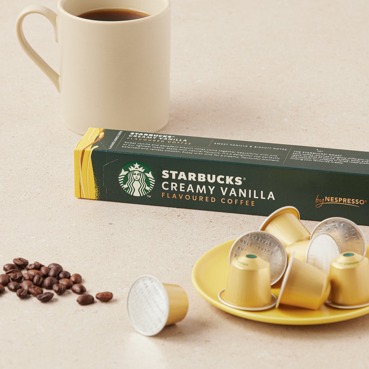 Cà Phê Starbucks Creamy Vanilla Flavored Coffee Nespresso Capsule