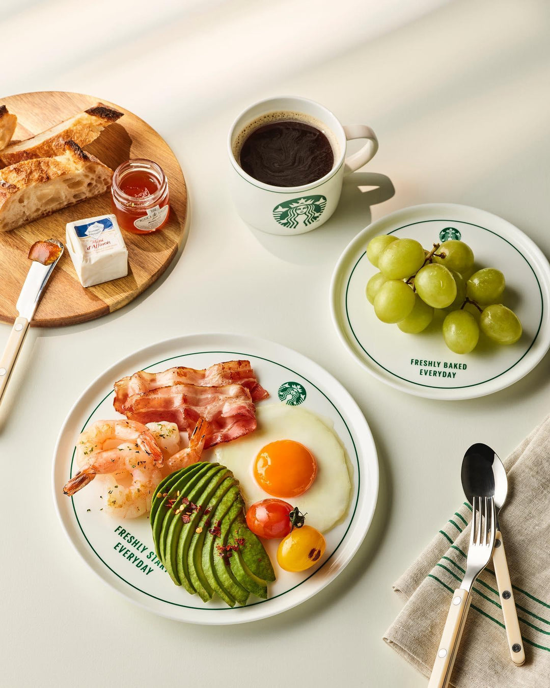 Đĩa Starbucks Green Line Plate - Kallos Vietnam