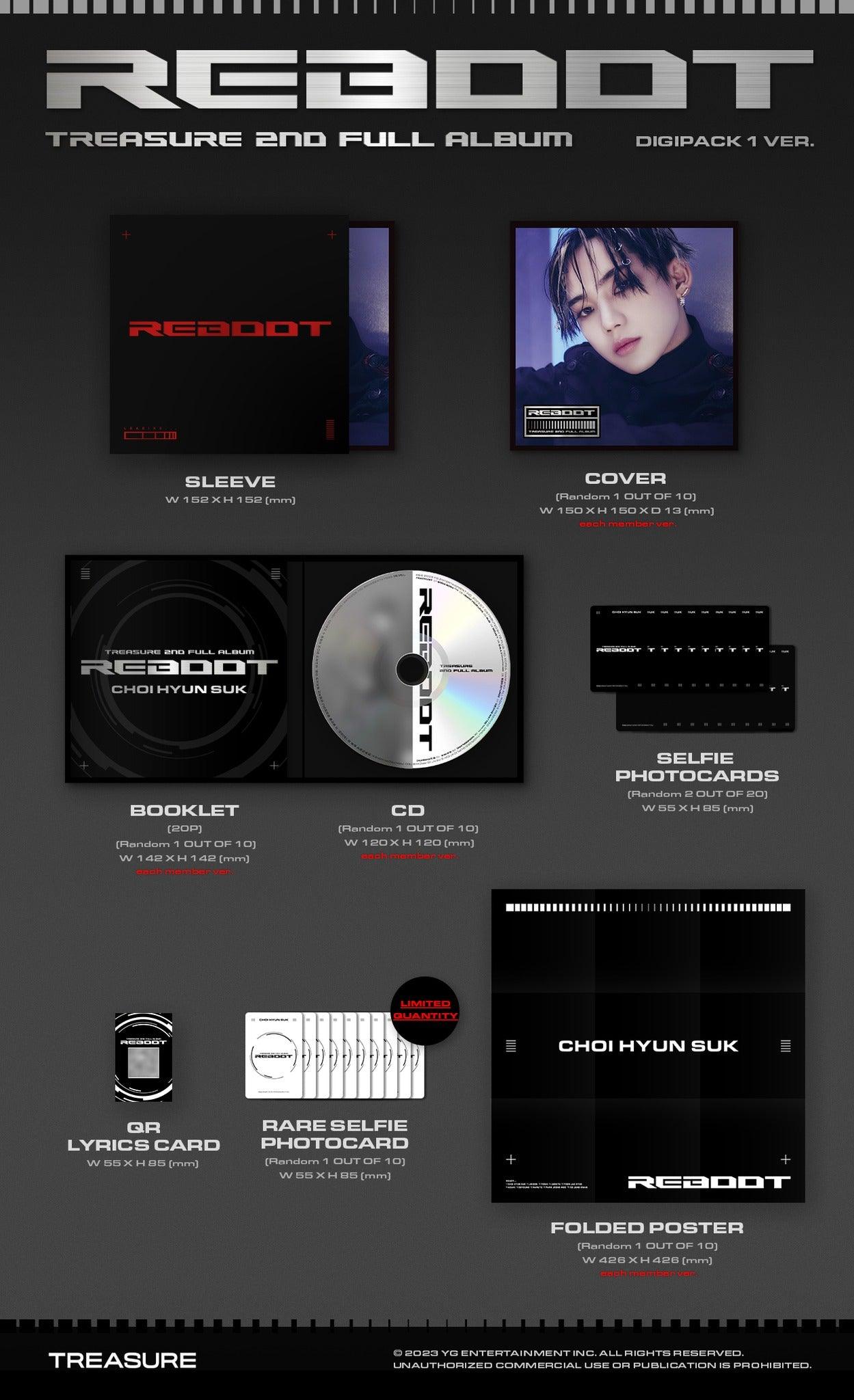 Đĩa Nhạc TREASURE 2nd Full Album Reboot Digipack Ver - Kallos Vietnam