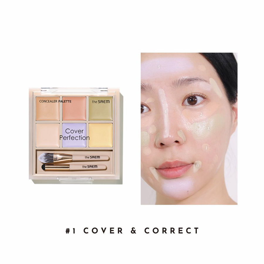 Kem Che Khuyết Điểm The SAEM Cover Perfection Concealer Palette - Kallos Vietnam