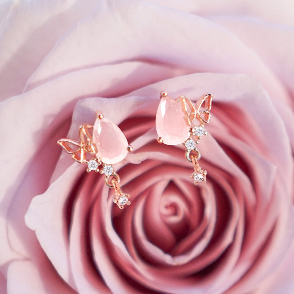 Bông Tai Wing Bling Love Rose Crystal Muse Earrings - Kallos Vietnam