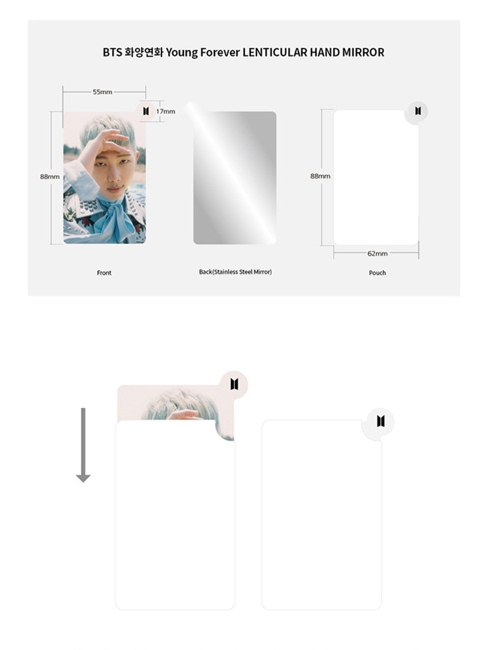 Ảnh BTS Lenticular Hand Mirror (Hwa Yang Yeonhwa Young Forever) - Kallos Vietnam
