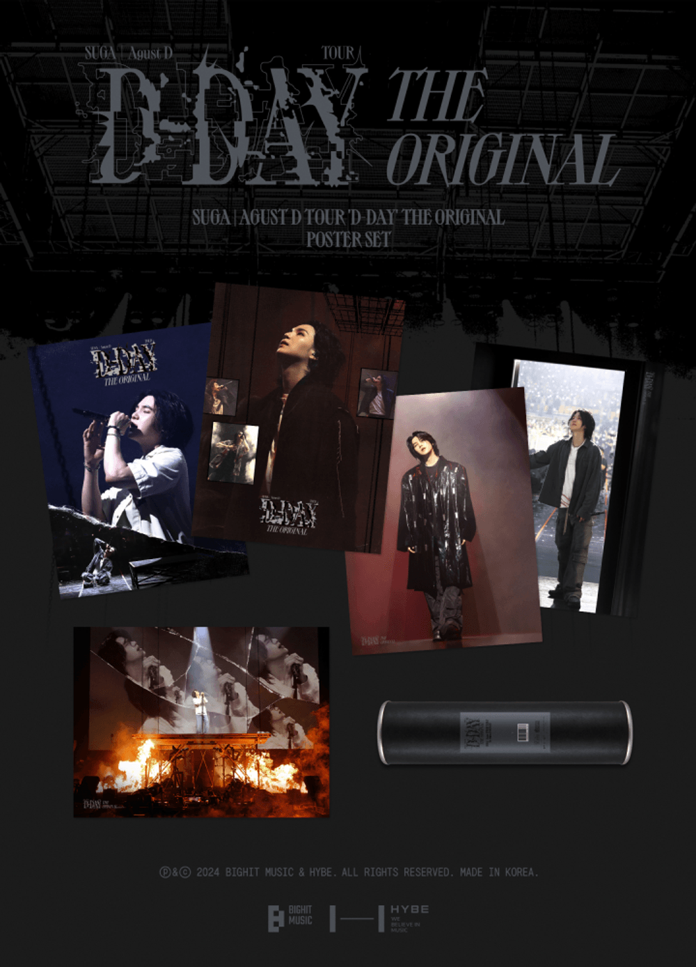 Ảnh SUGA (BTS) Agust D TOUR 'D-DAY' The Original Poster Set - Kallos Vietnam