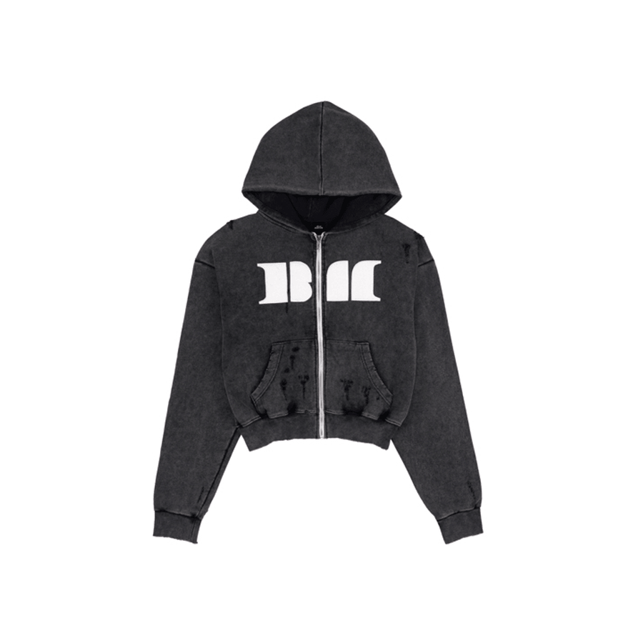 Áo Khoác BABYMONSTER Sweat Zip-Up Hoodie #Charcoal - Kallos Vietnam