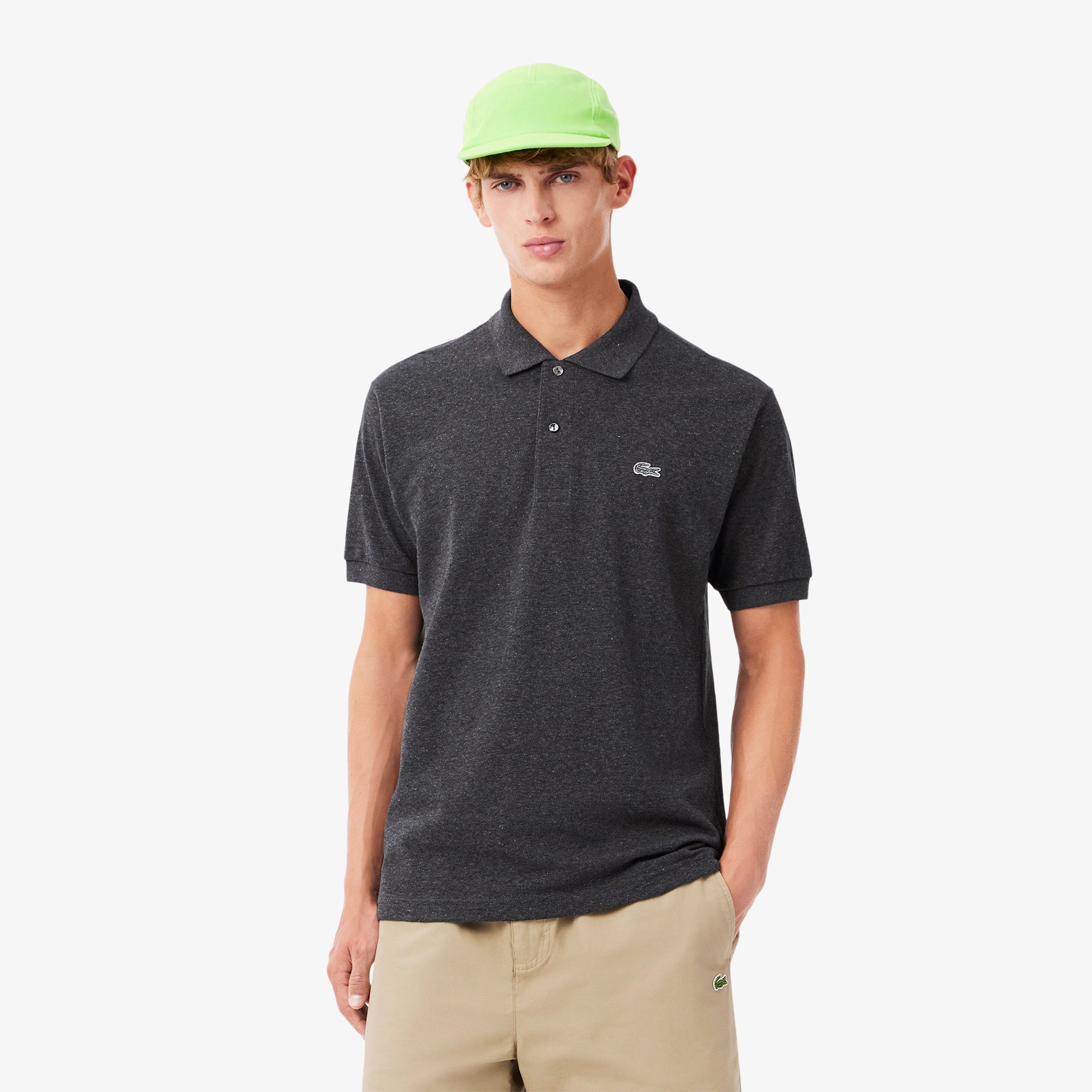 Áo LACOSTE Classic Fit Short Sleeve Melange Polo #I7X / Black - Kallos Vietnam