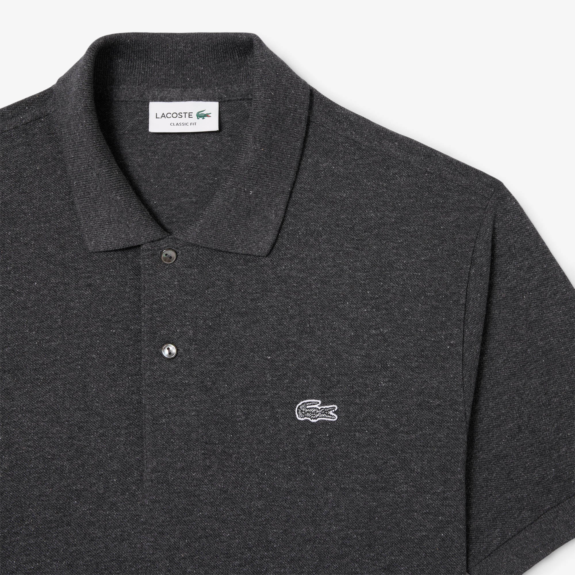 Áo LACOSTE Classic Fit Short Sleeve Melange Polo #I7X / Black - Kallos Vietnam