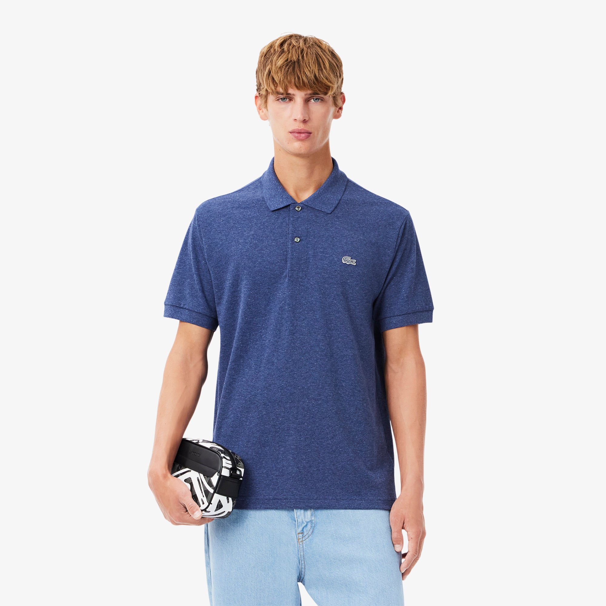 Áo LACOSTE Classic Fit Short Sleeve Melange Polo #I7Y / Navy Blue - Kallos Vietnam