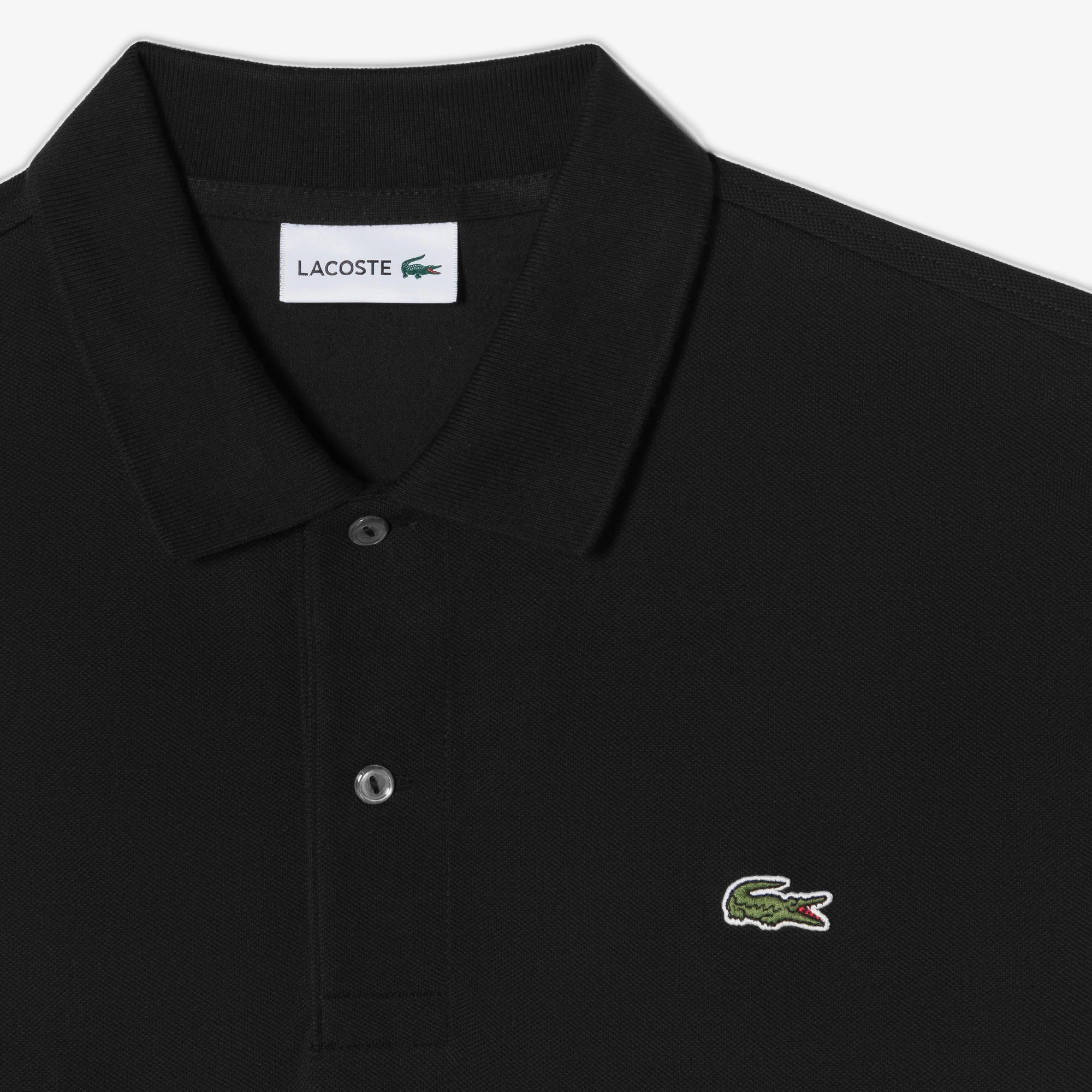 Áo LACOSTE French Regular Fit Long Sleeve Basic Polo #031 / Black - Kallos Vietnam