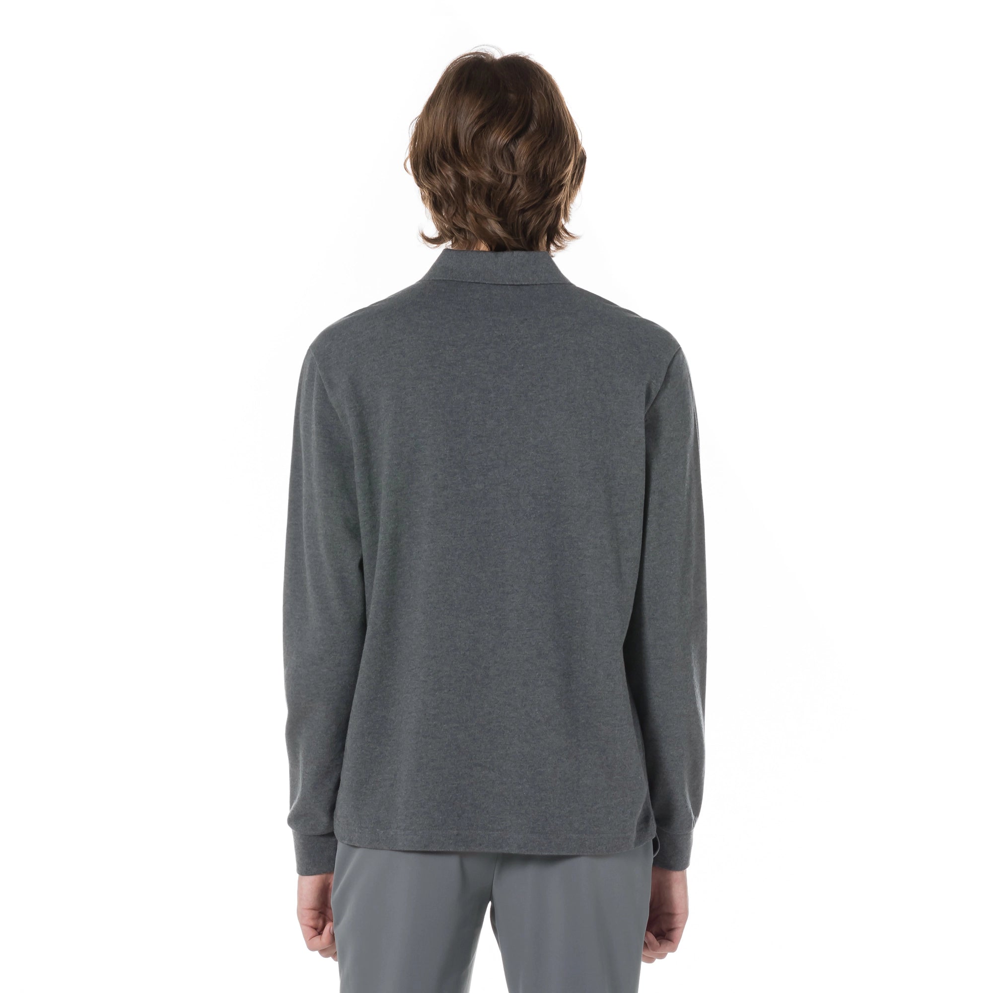 Áo LACOSTE French Regular Fit Long Sleeve Basic Polo #050 / Grey Pitch - Kallos Vietnam