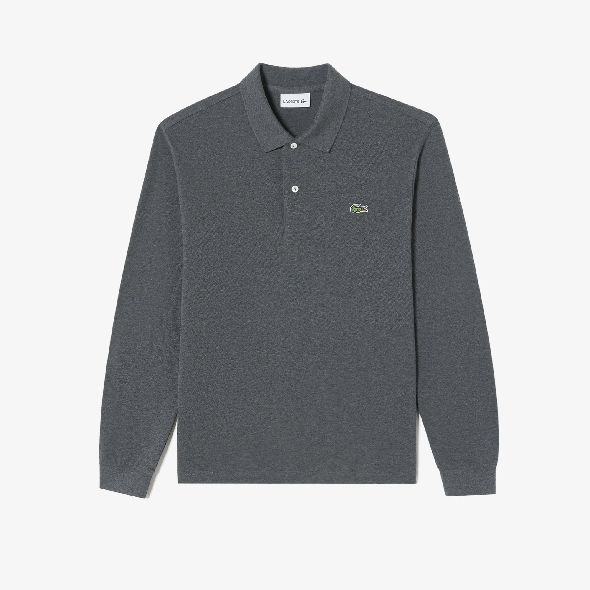 Áo LACOSTE French Regular Fit Long Sleeve Basic Polo #050 / Grey Pitch - Kallos Vietnam