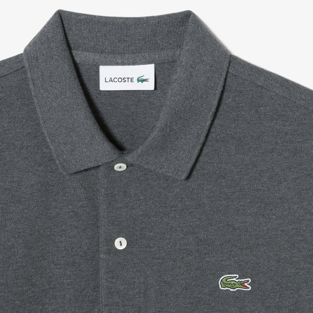 Áo LACOSTE French Regular Fit Long Sleeve Basic Polo #050 / Grey Pitch