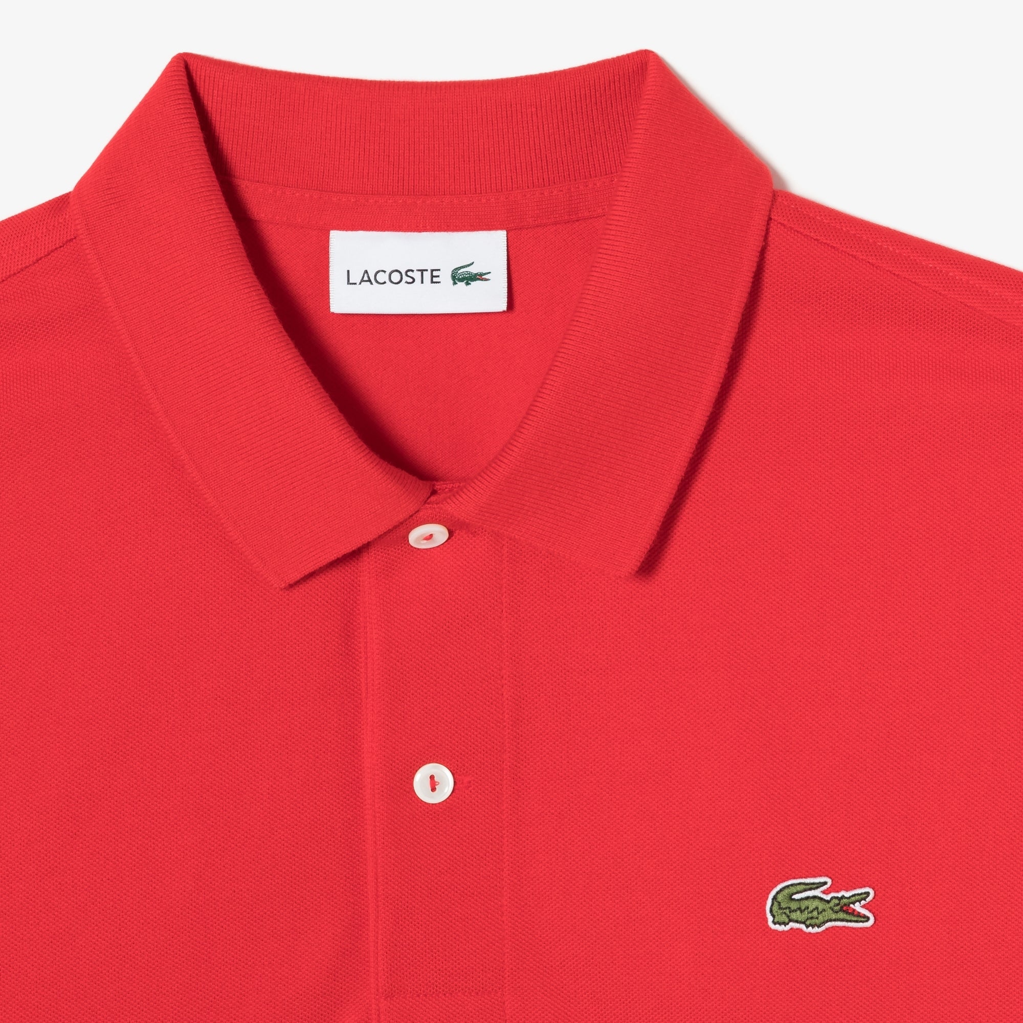 Áo LACOSTE French Regular Fit Long Sleeve Basic Polo #240 / Red - Kallos Vietnam