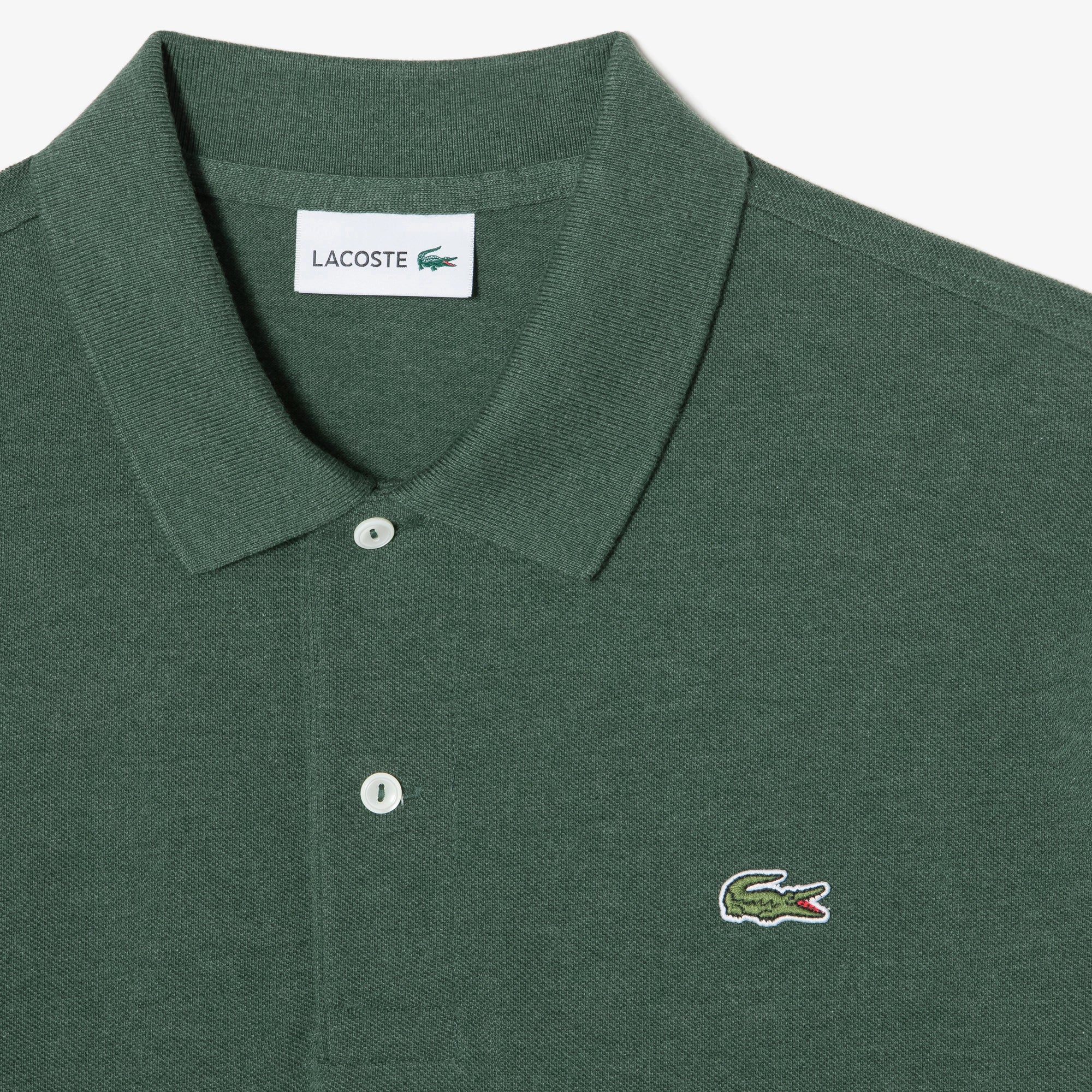 Áo LACOSTE French Regular Fit Long Sleeve Basic Polo #EL8 / Green - Kallos Vietnam