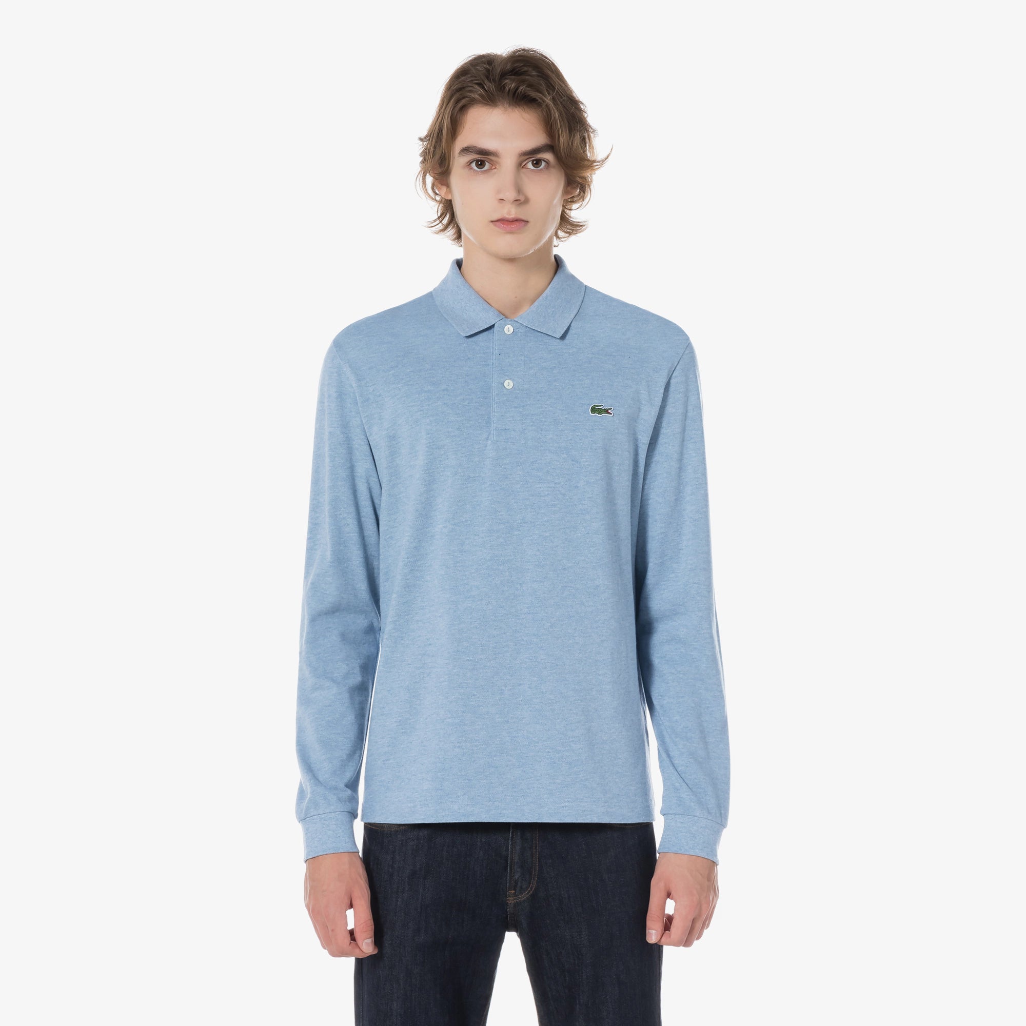 Áo LACOSTE French Regular Fit Long Sleeve Basic Polo #HBP / Pastel Blue - Kallos Vietnam