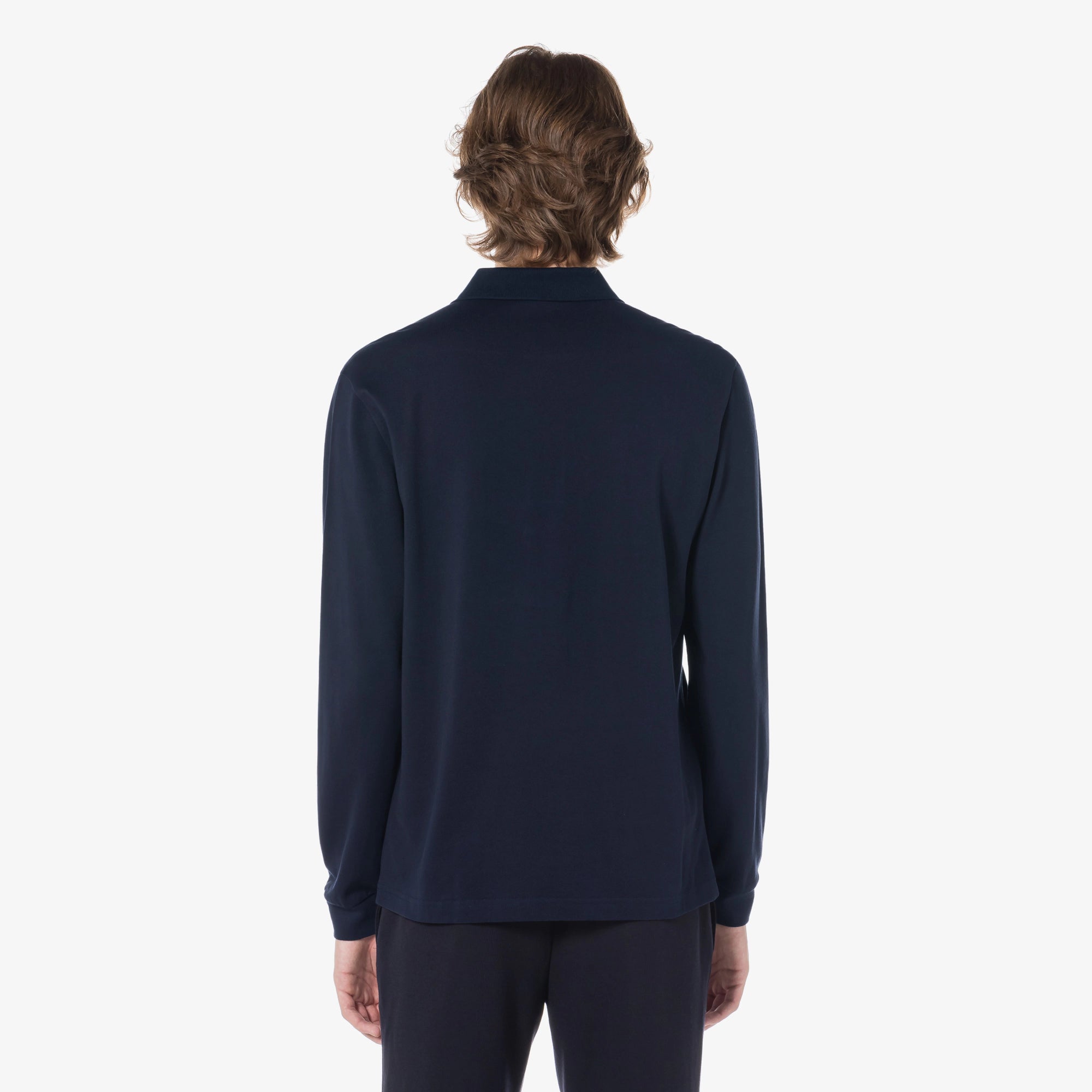 Áo LACOSTE French Regular Fit Long Sleeve Basic Polo #HDE / Abysm Blue - Kallos Vietnam