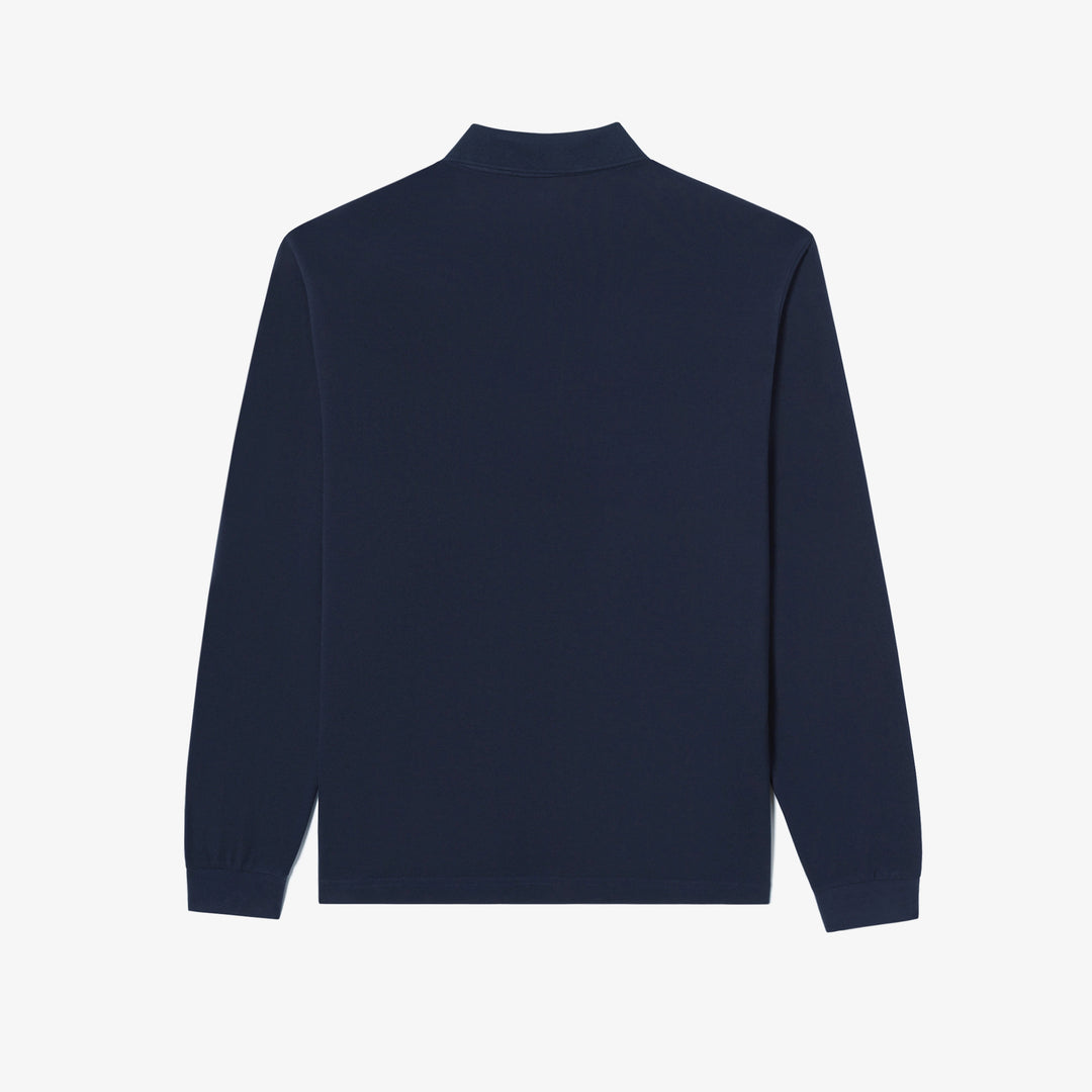 Áo LACOSTE French Regular Fit Long Sleeve Basic Polo #HDE / Abysm Blue