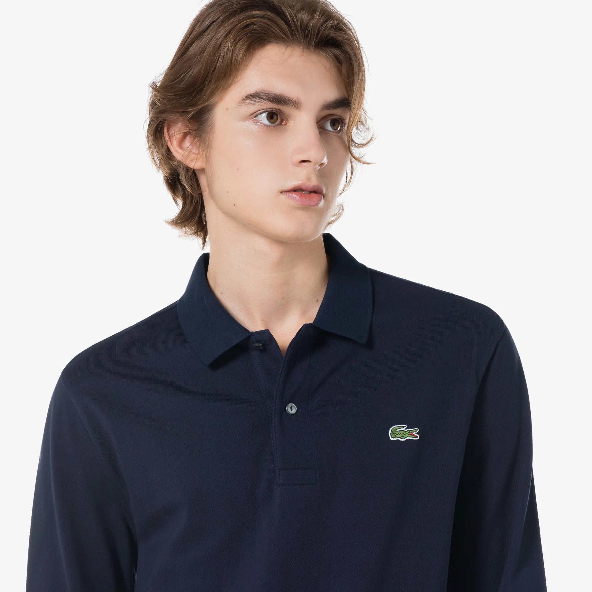 Áo LACOSTE French Regular Fit Long Sleeve Basic Polo #HDE / Abysm Blue - Kallos Vietnam