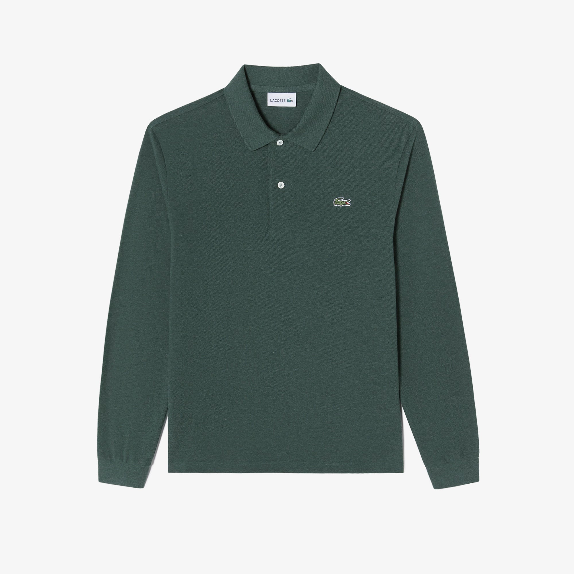 Áo LACOSTE French Regular Fit Long Sleeve Basic Polo #L7A / Khaki Green - Kallos Vietnam