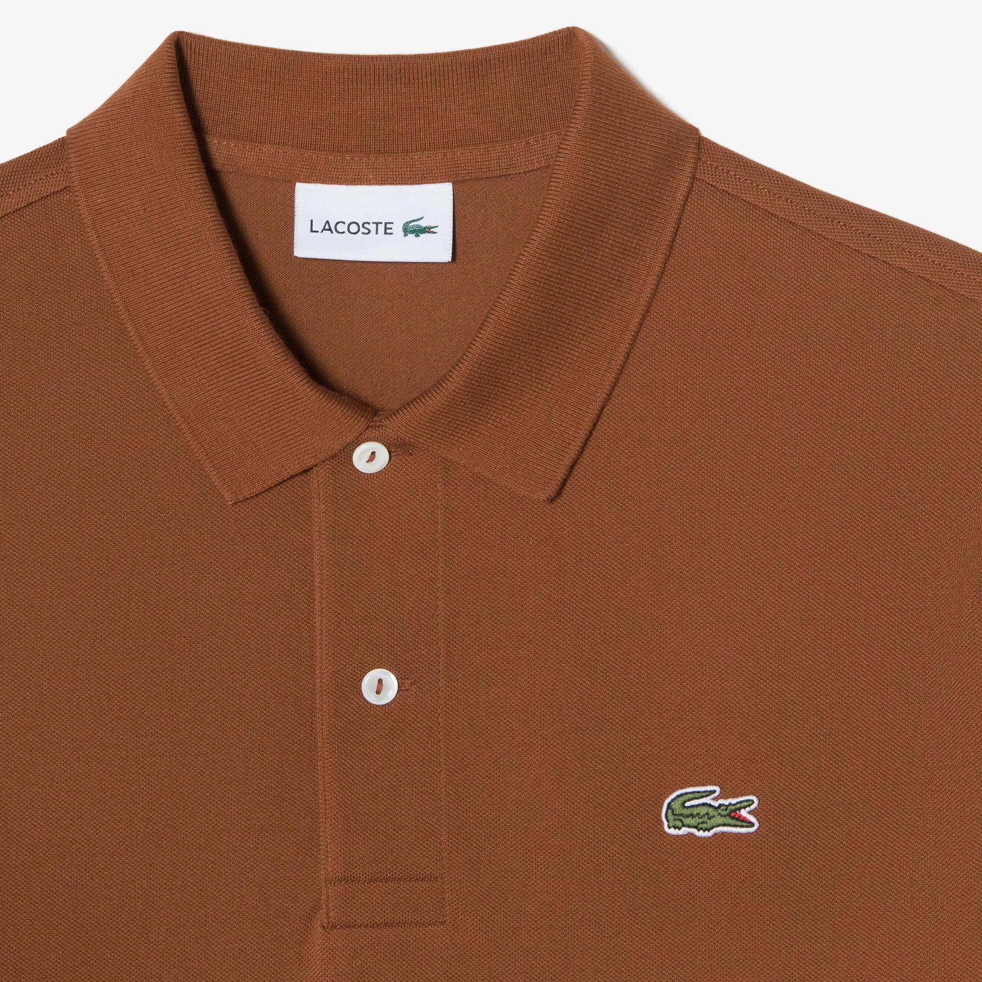 Áo LACOSTE French Regular Fit Long Sleeve Basic Polo #SHI / Brown - Kallos Vietnam