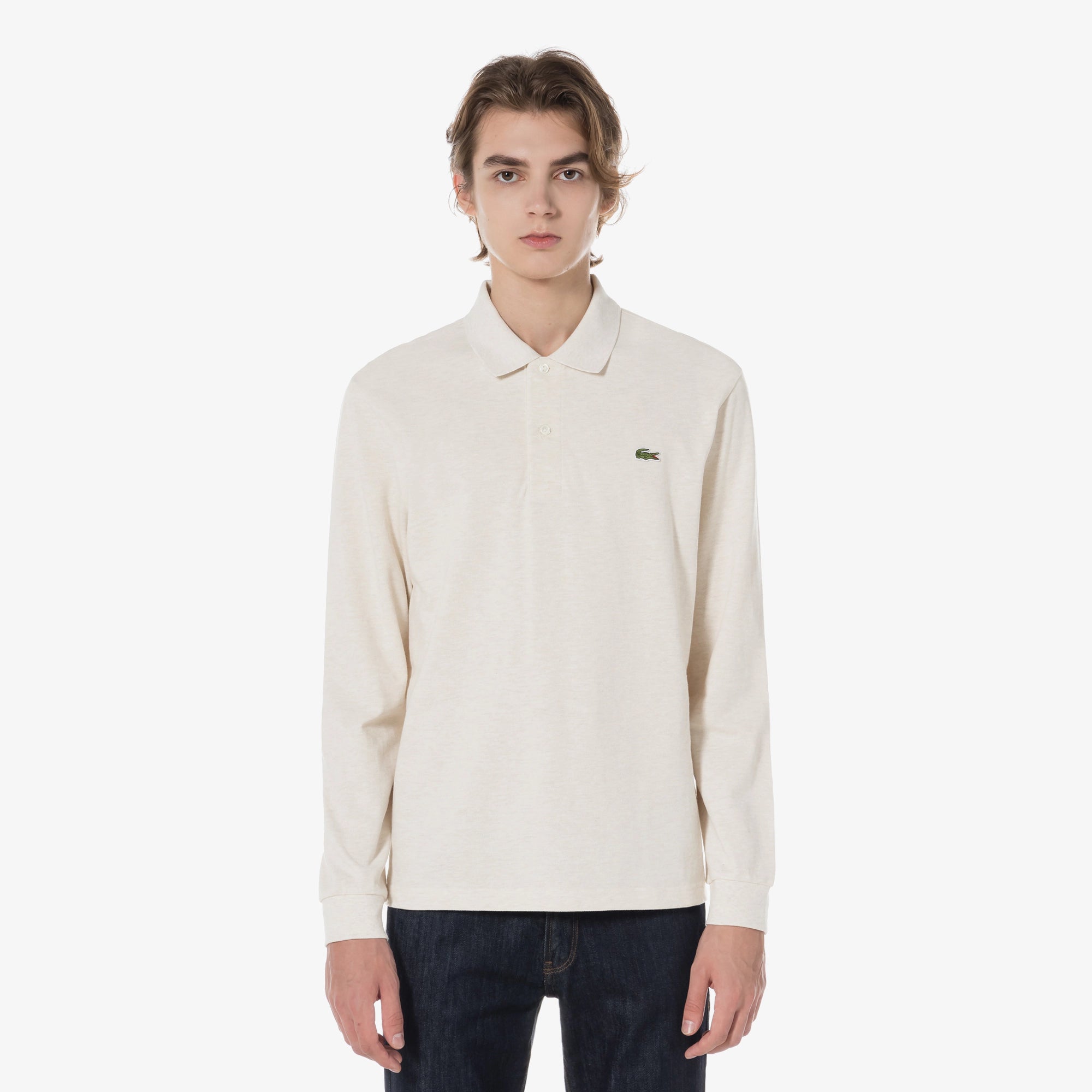 Áo LACOSTE French Regular Fit Long Sleeve Basic Polo #XFJ / Cream - Kallos Vietnam