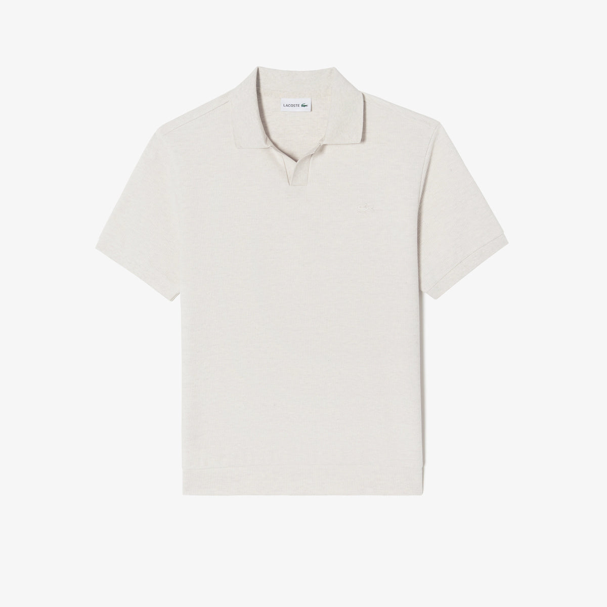 Áo LACOSTE Open Collar Texture Polo #XFJ / Cream