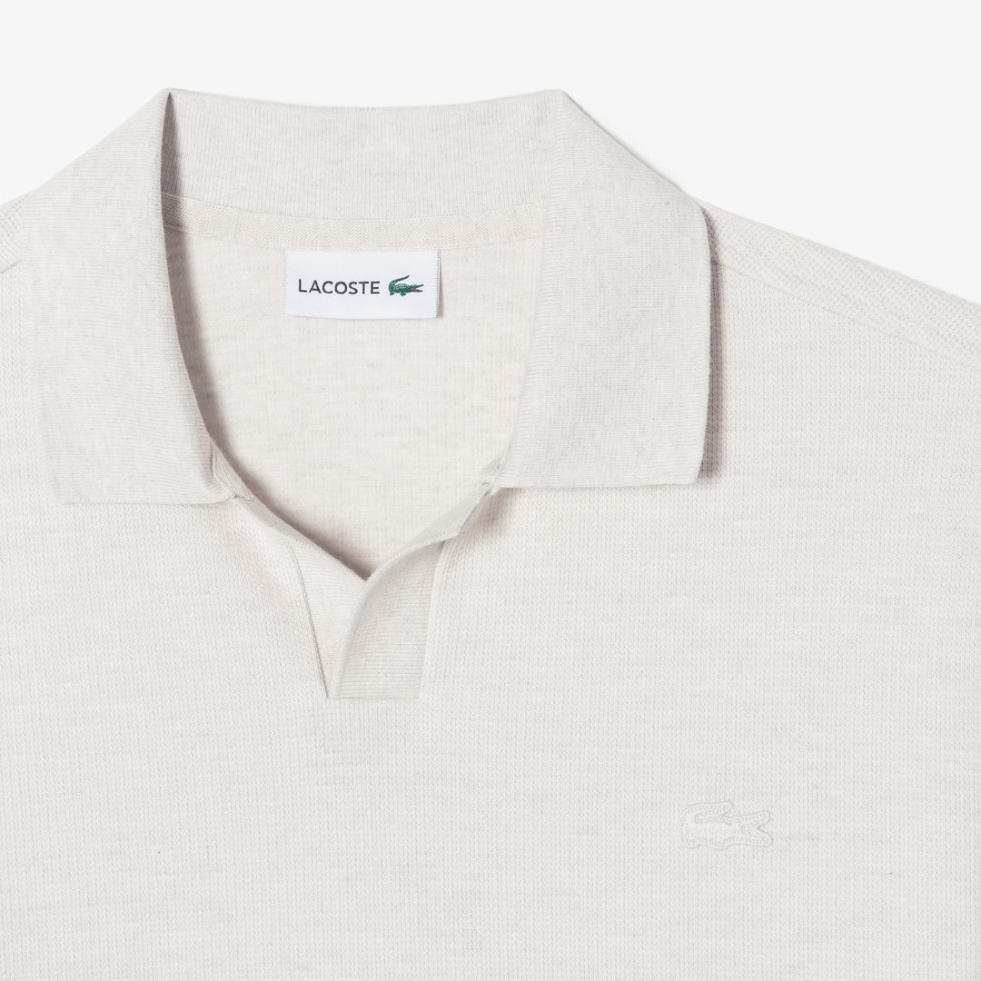 Áo LACOSTE Open Collar Texture Polo #XFJ / Cream