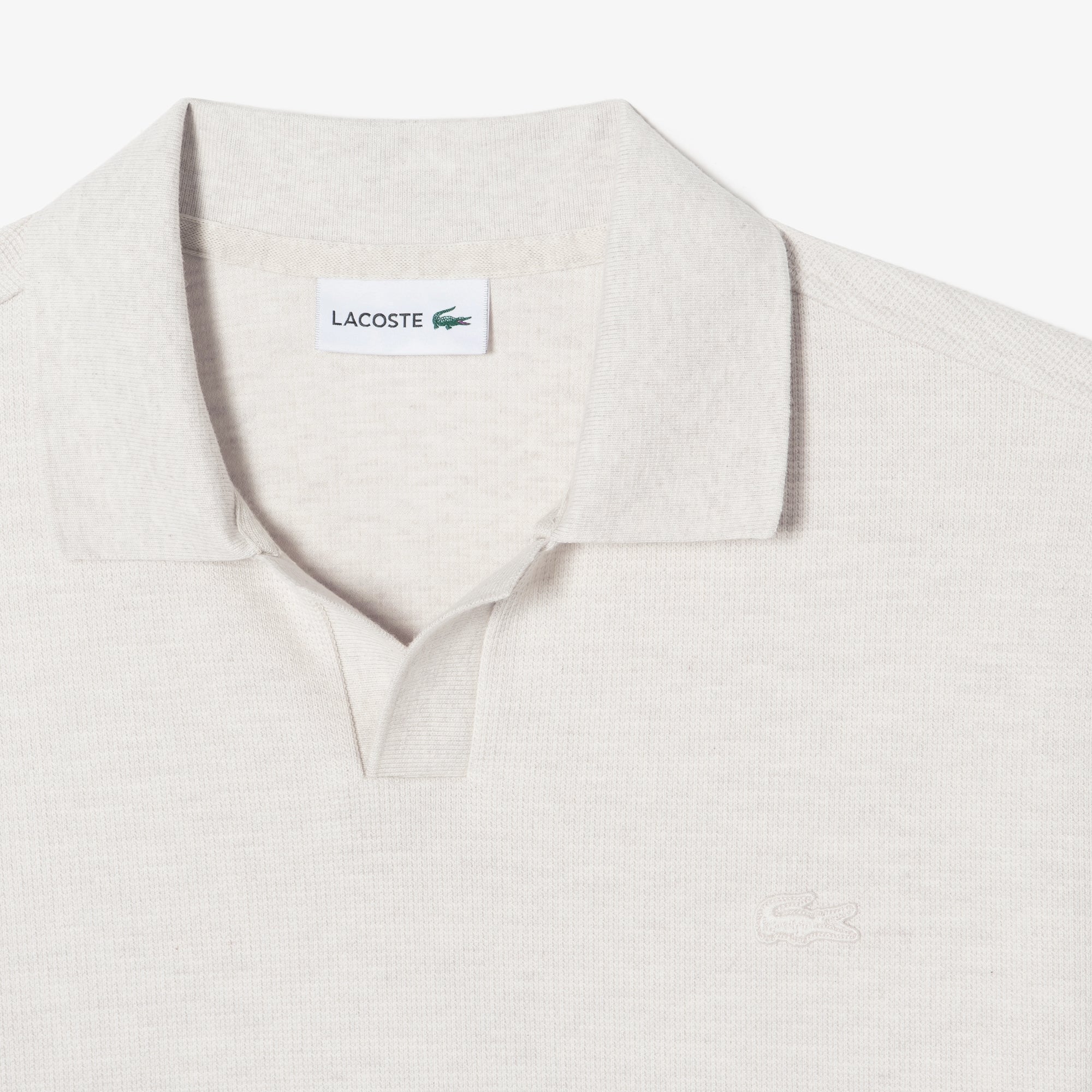 Áo LACOSTE Open Collar Texture Polo #XFJ / Cream - Kallos Vietnam