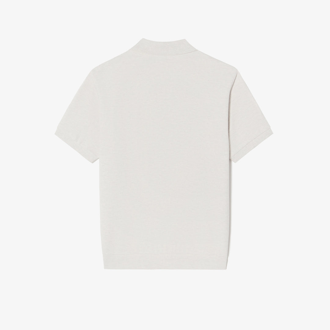 Áo LACOSTE Open Collar Texture Polo #XFJ / Cream