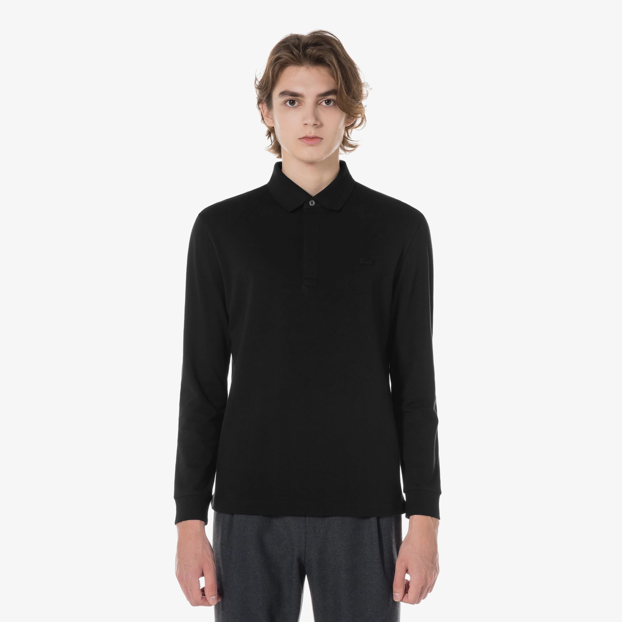 Áo LACOSTE PARIS Long Sleeve Polo #031 / Black - Kallos Vietnam