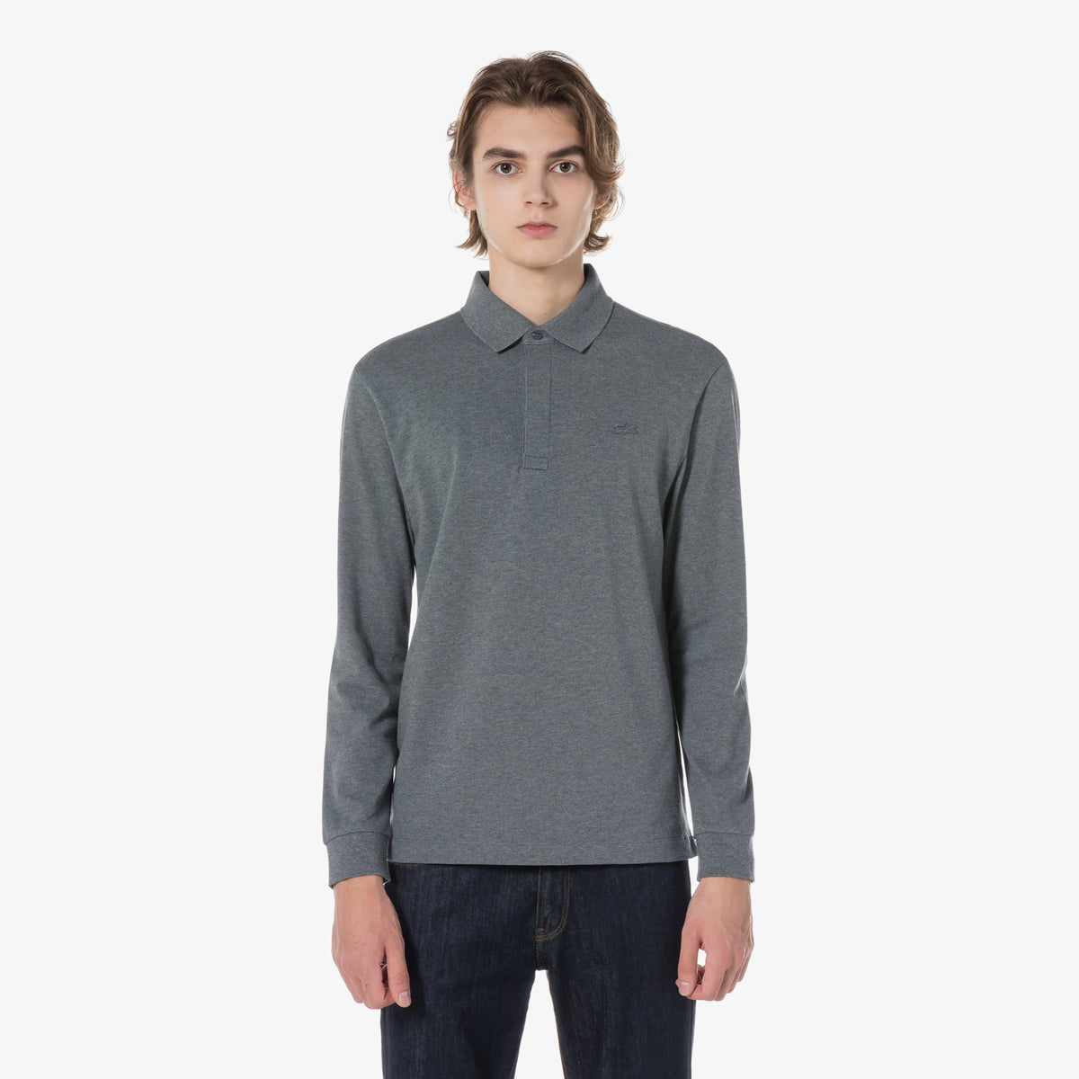 Áo LACOSTE PARIS Long Sleeve Polo #050 / Grey Pitch