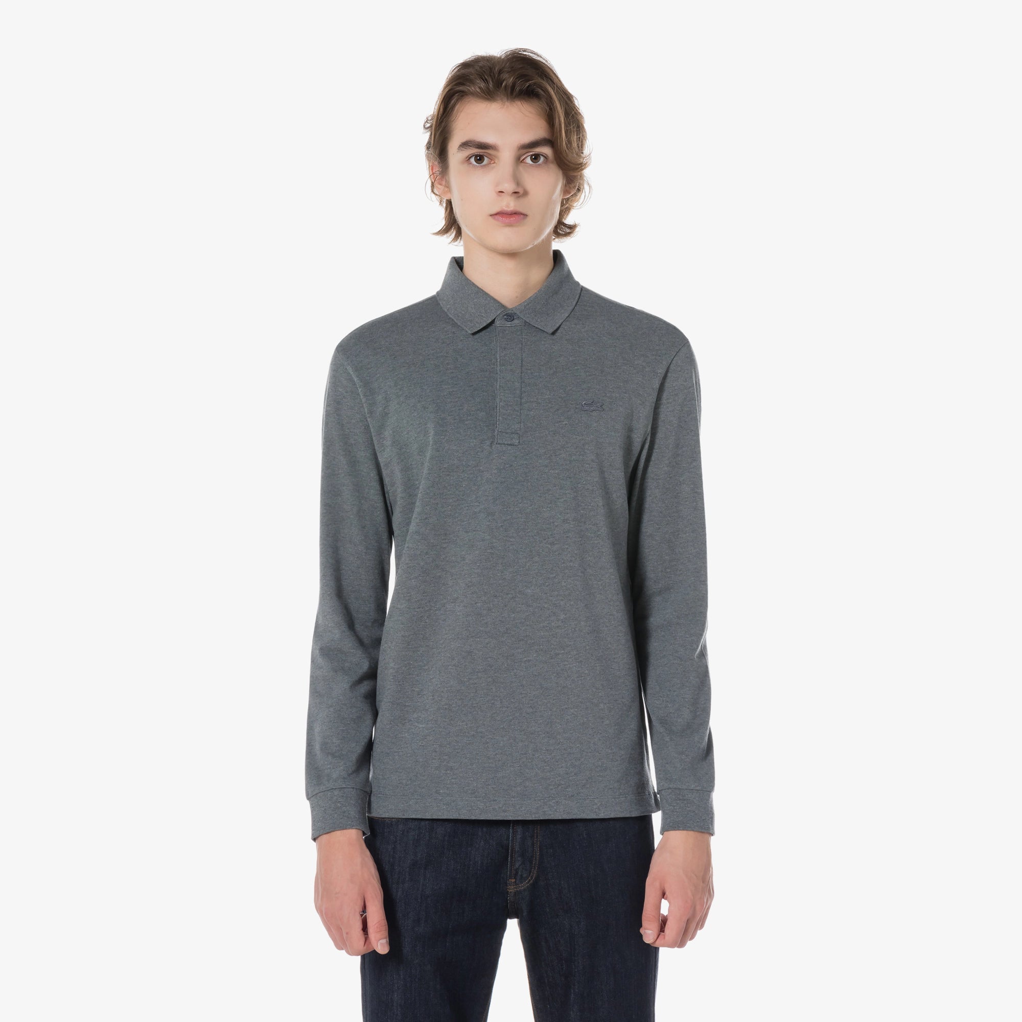 Áo LACOSTE PARIS Long Sleeve Polo #050 / Grey Pitch - Kallos Vietnam
