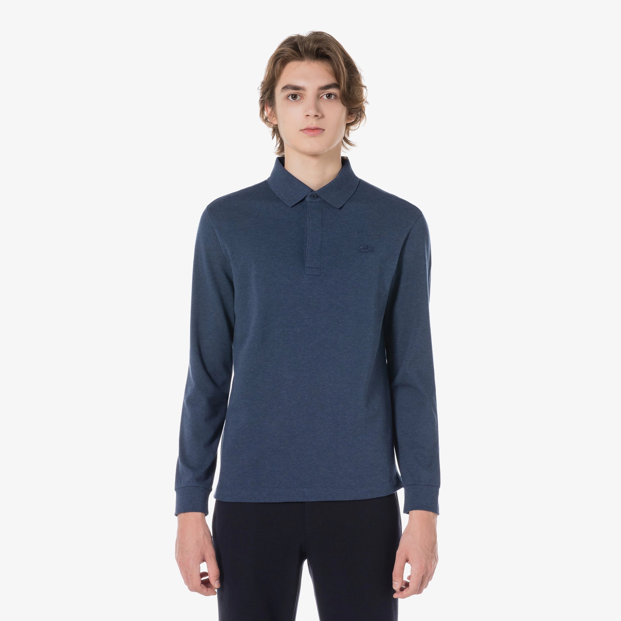 Áo LACOSTE PARIS Long Sleeve Polo #166 / Navy Blue - Kallos Vietnam