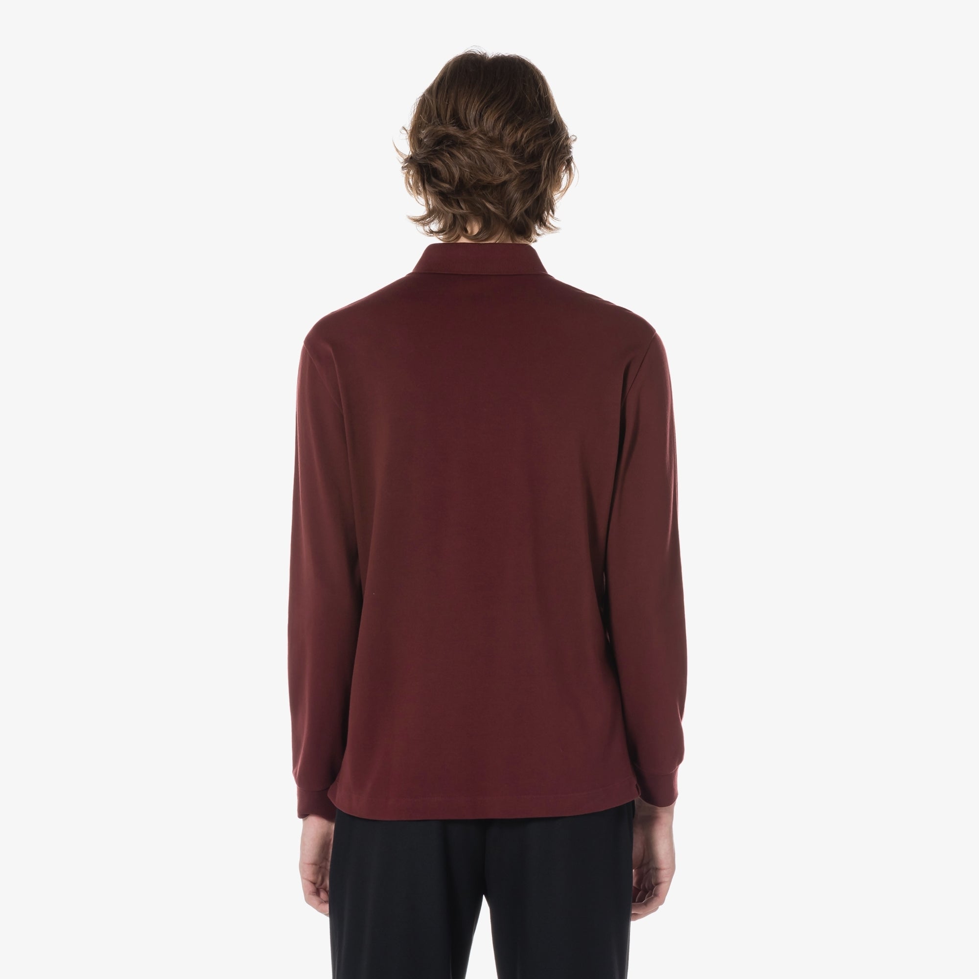 Áo LACOSTE PARIS Long Sleeve Polo #BZD / Bordeaux Dark - Kallos Vietnam