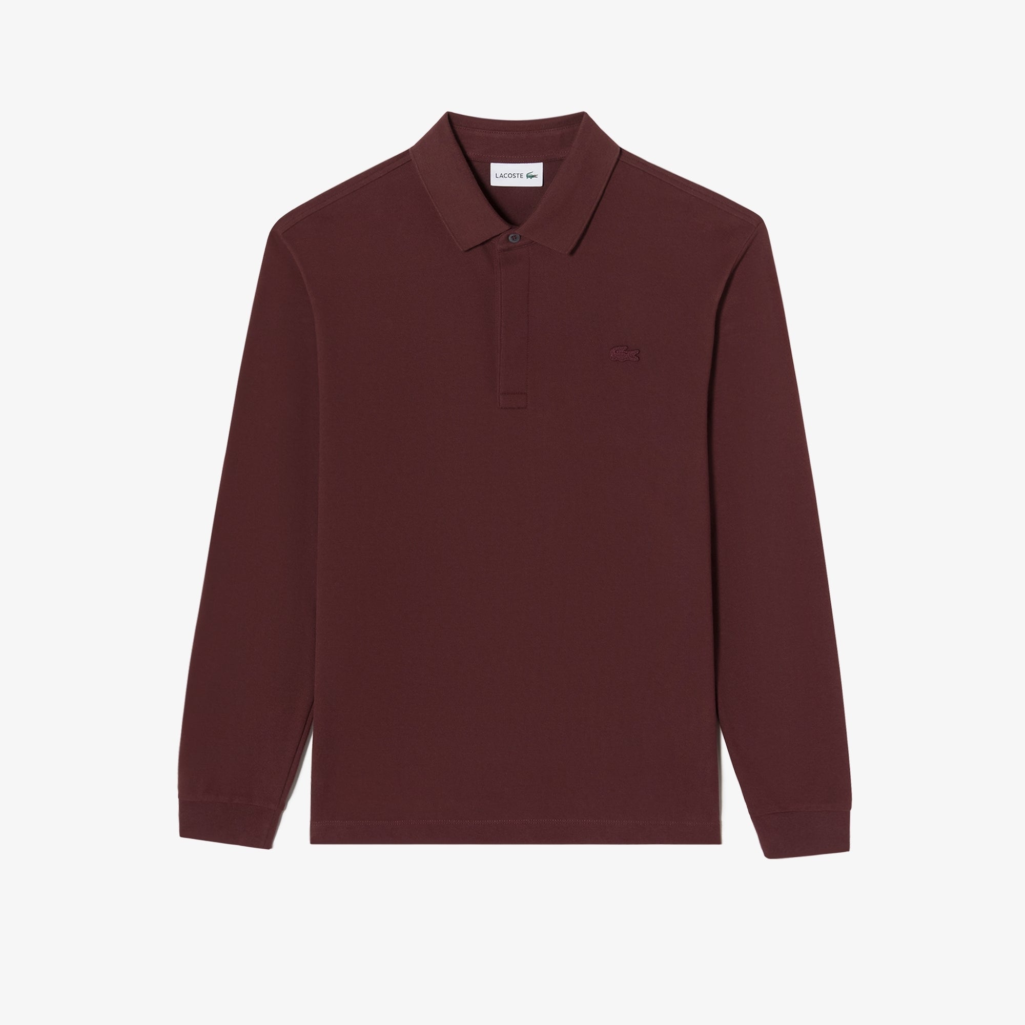 Áo LACOSTE PARIS Long Sleeve Polo #BZD / Bordeaux Dark - Kallos Vietnam