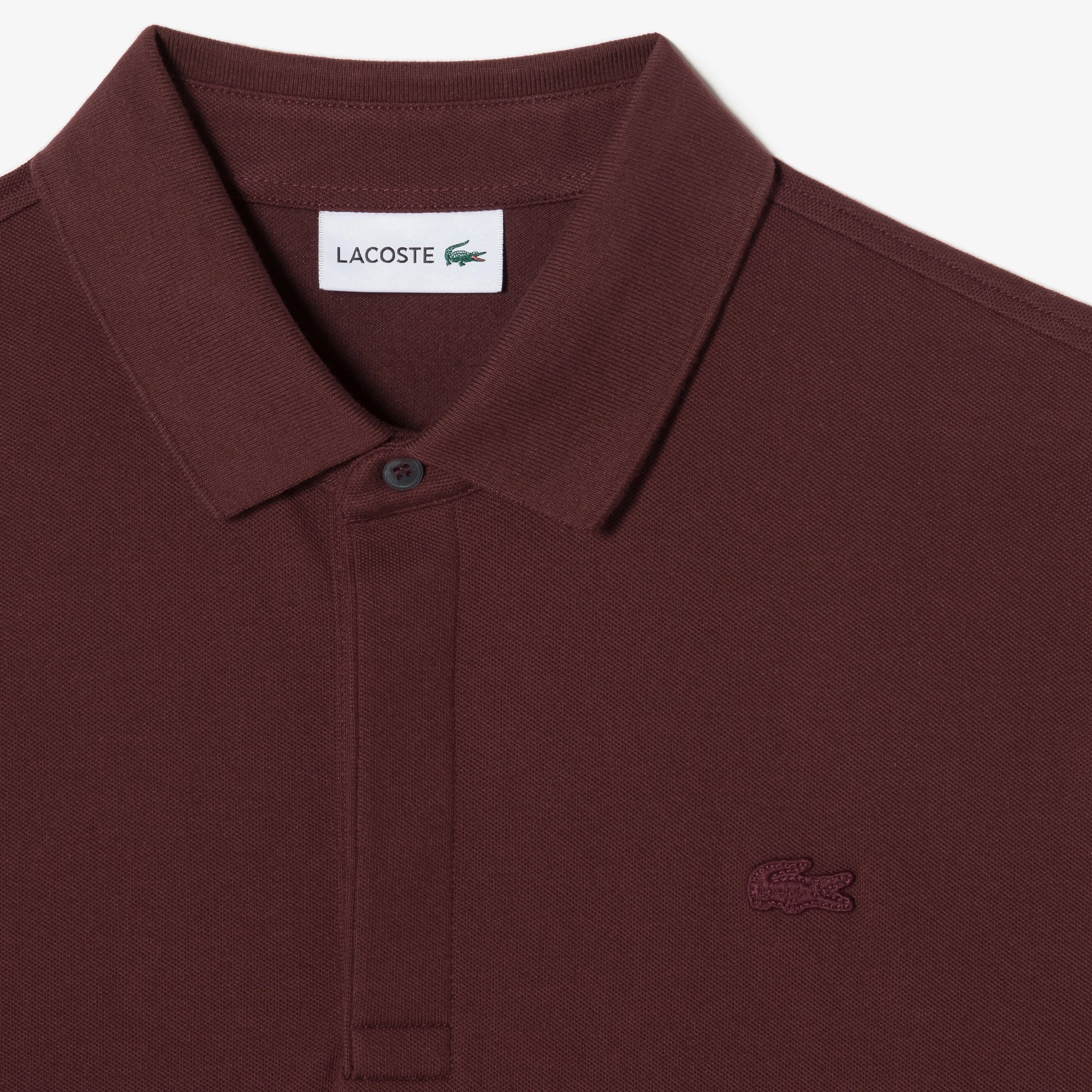 Áo LACOSTE PARIS Long Sleeve Polo #BZD / Bordeaux Dark - Kallos Vietnam
