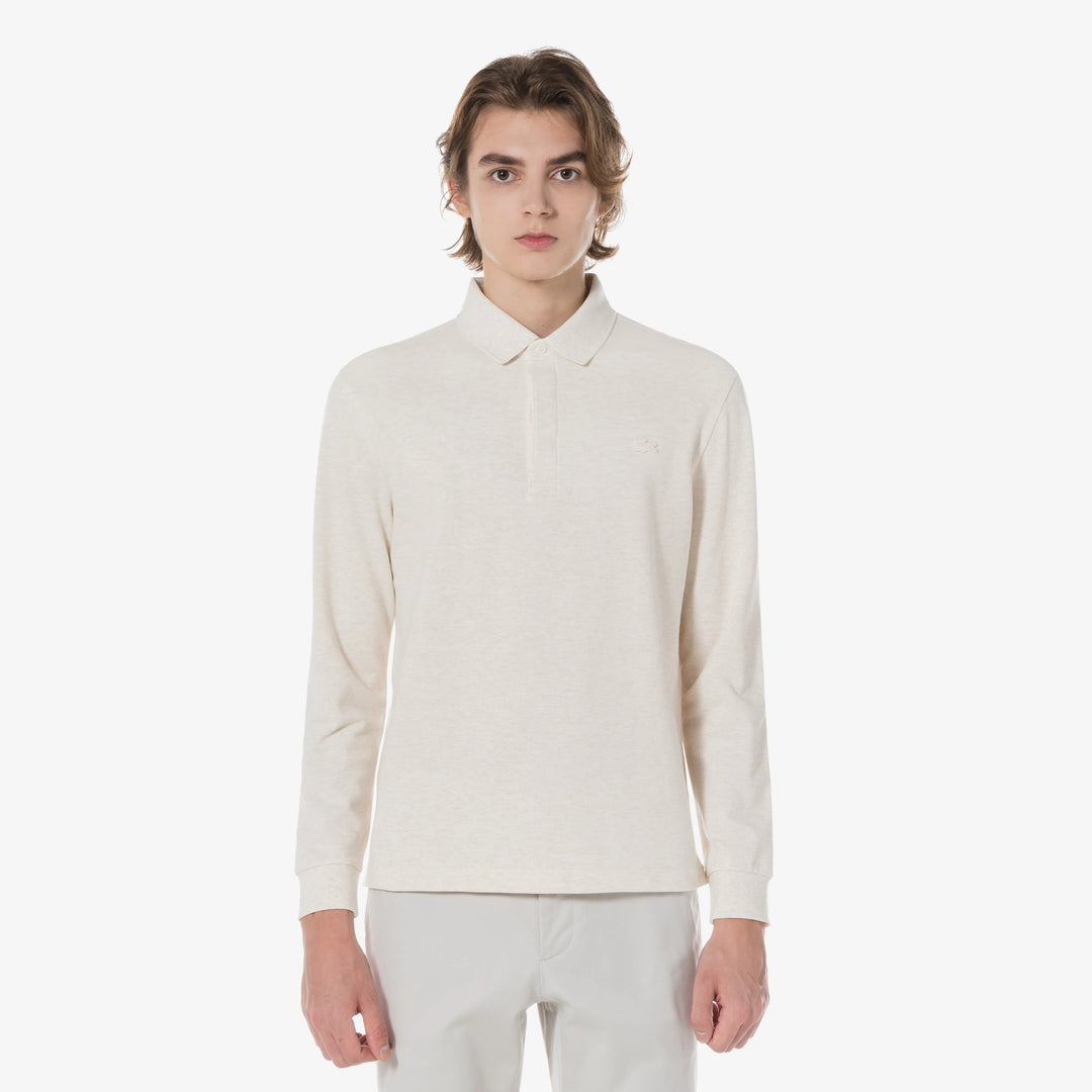 Áo LACOSTE PARIS Long Sleeve Polo #XFJ / Cream