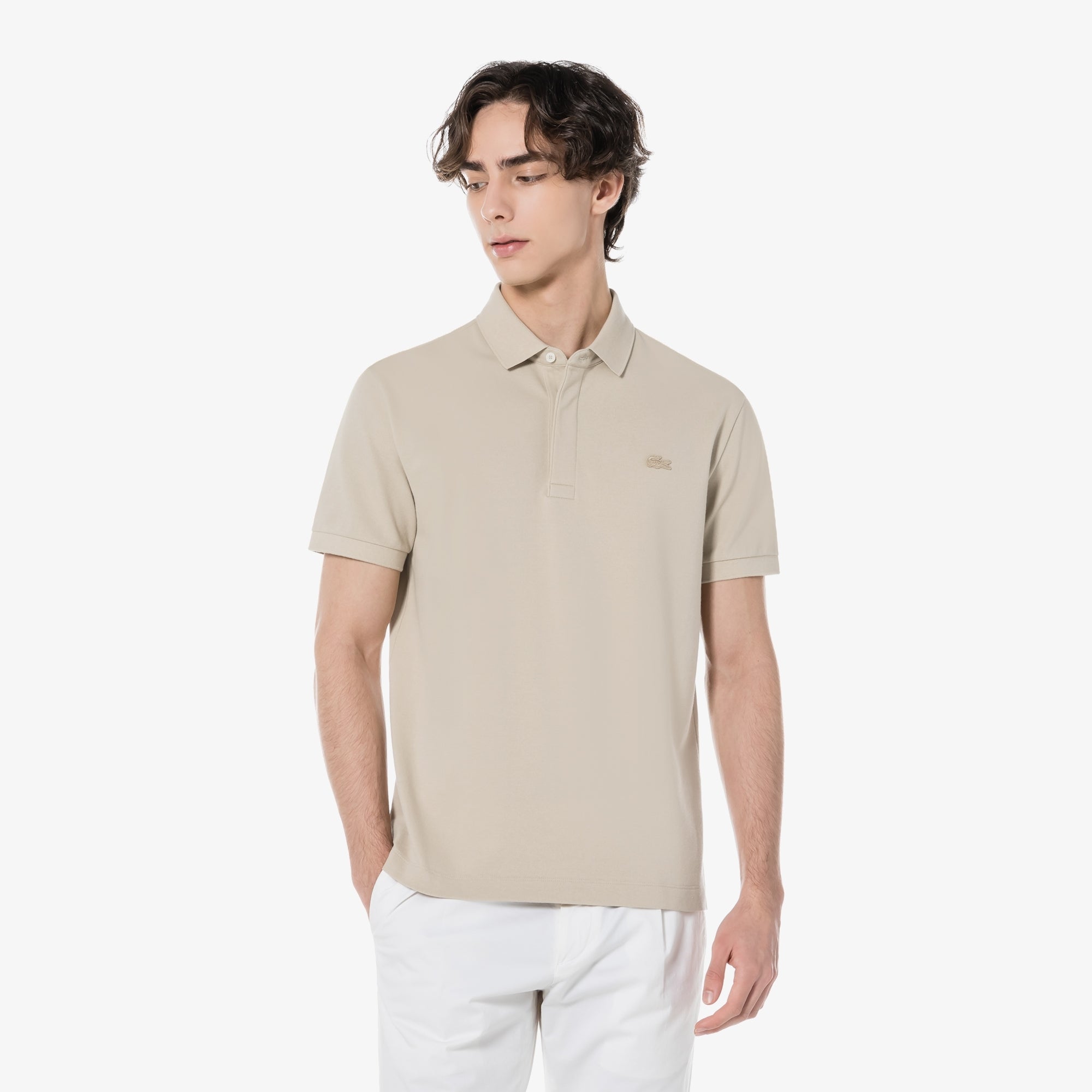 Áo LACOSTE Paris Polo #IXQ / Beige - Kallos Vietnam