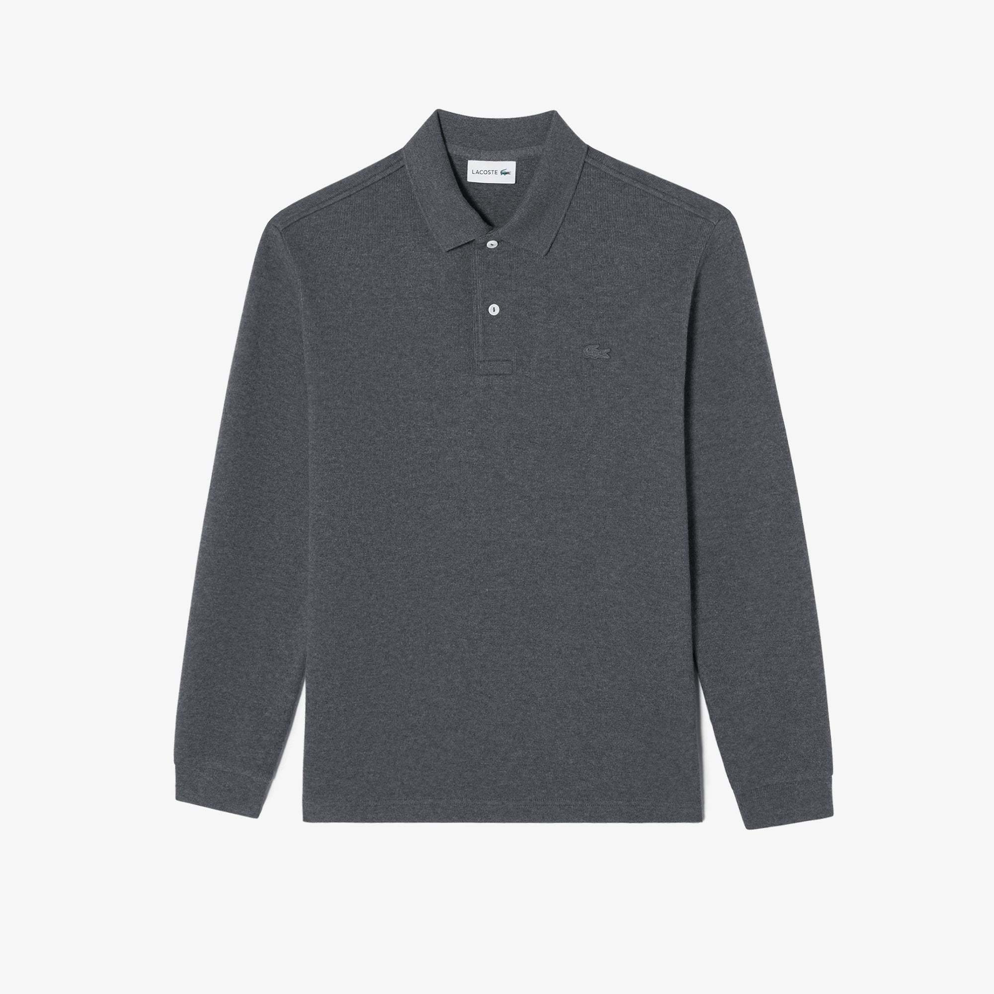 Áo LACOSTE Sweater-Like Long-Sleeve Polo #050 / Grey Pitch - Kallos Vietnam