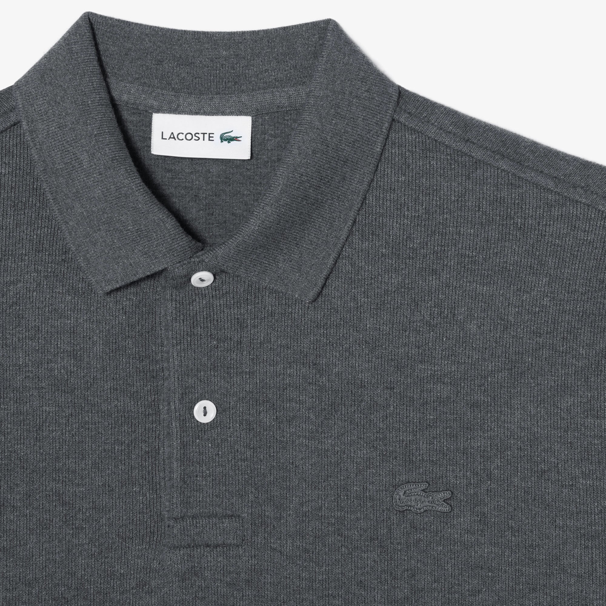 Áo LACOSTE Sweater-Like Long-Sleeve Polo #050 / Grey Pitch - Kallos Vietnam