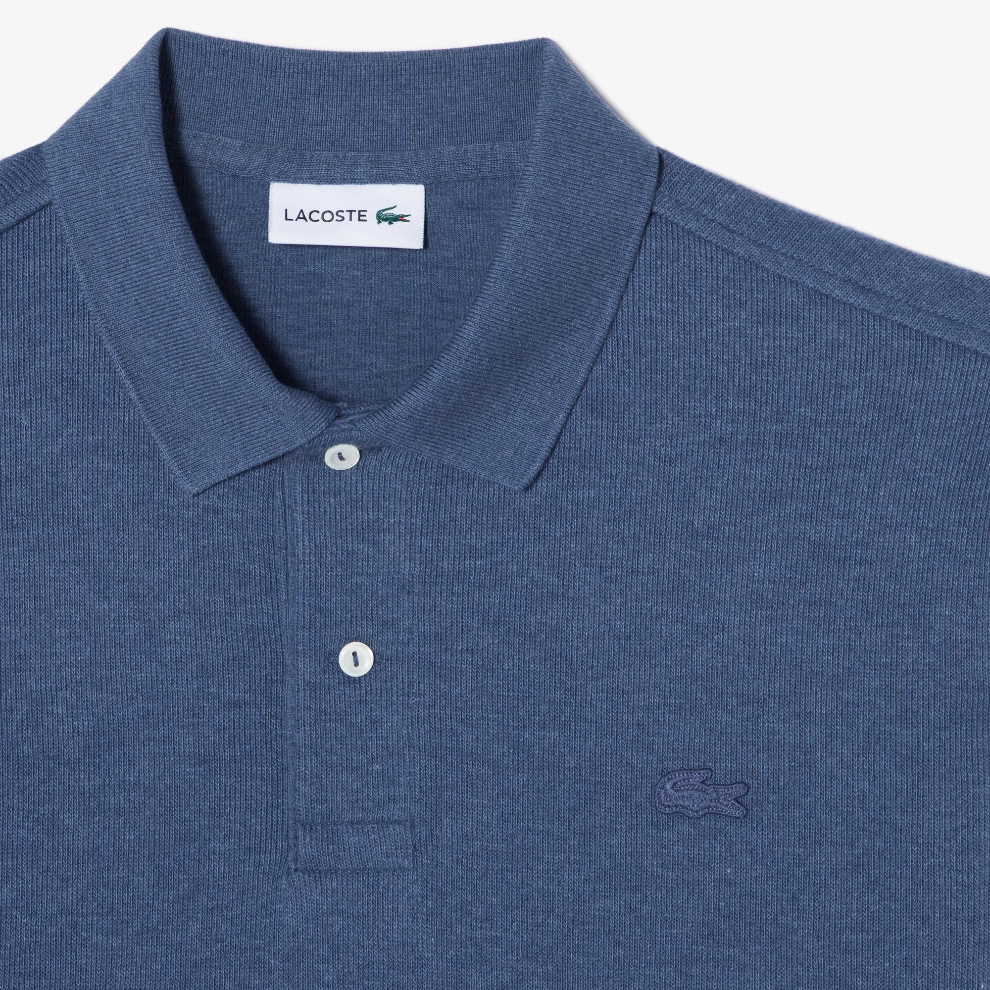 Áo LACOSTE Sweater-Like Long-Sleeve Polo #HBM / Blue - Kallos Vietnam