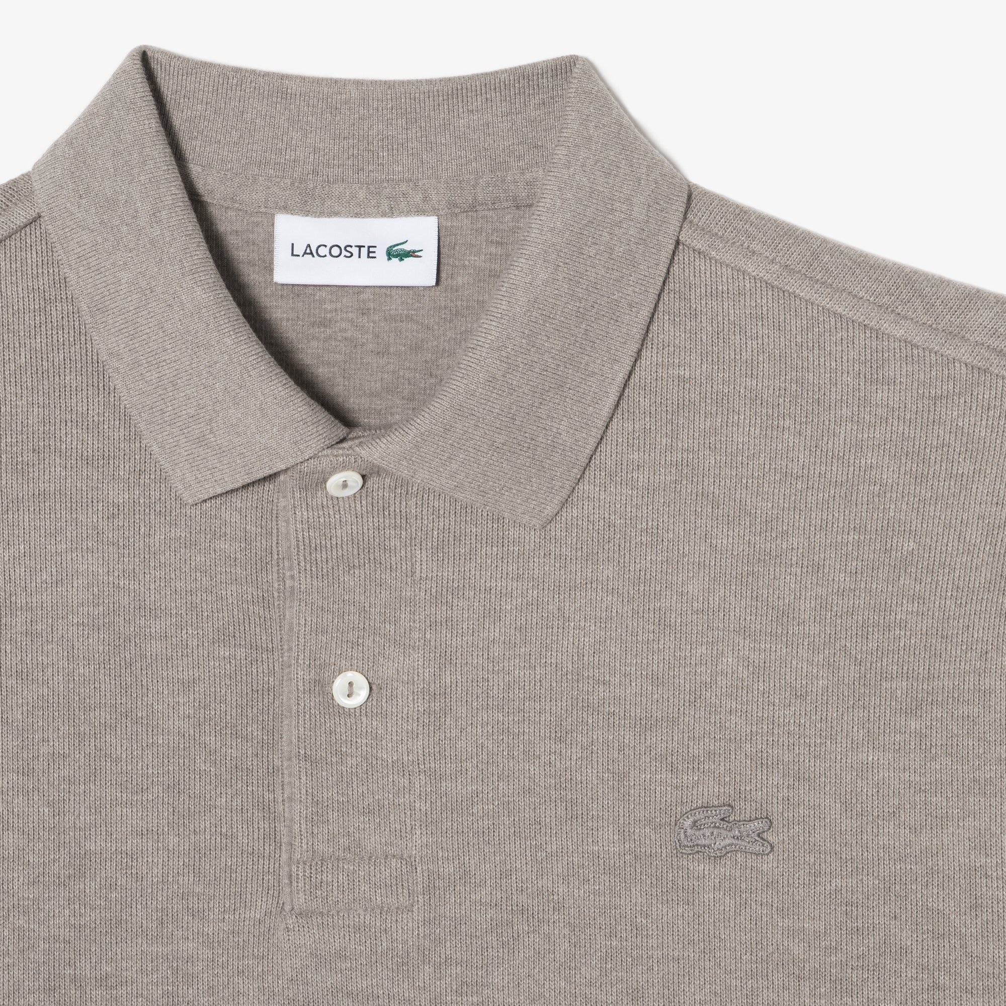 Áo LACOSTE Sweater-Like Long-Sleeve Polo #SIX / Grey - Kallos Vietnam