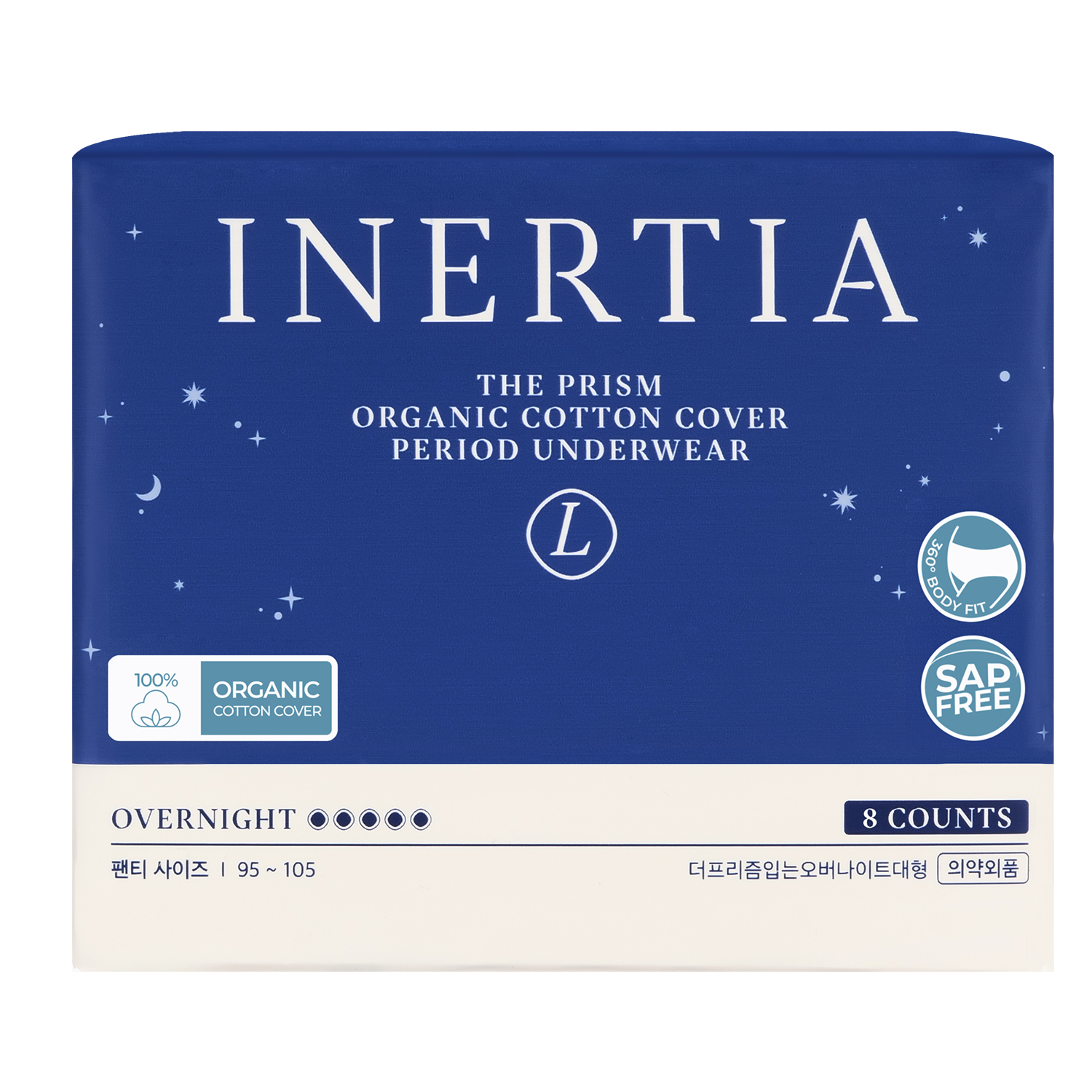 Băng Quần INERTIA The Prism Organic Overnight Sanitary Pads #95 - 105 cm-Kallos