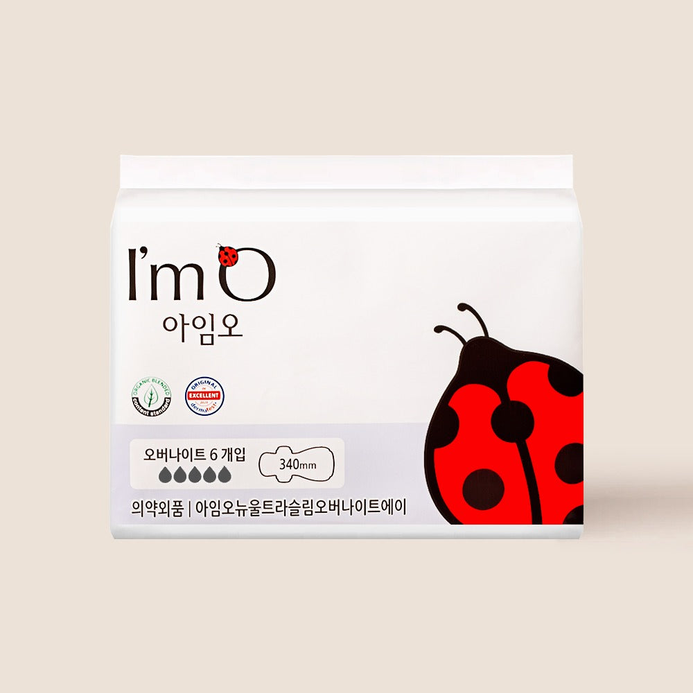 Băng Vệ Sinh I’m O Organic Cotton Cover Sanitary Pads Overnight #34 cm