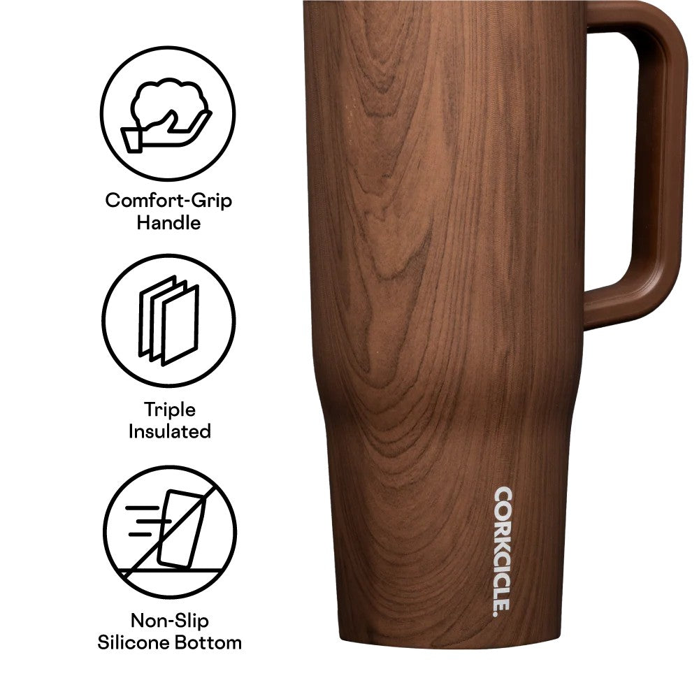 Bình Nước Corkcicle Cruiser Insulated Tumbler With Handle #Walnut