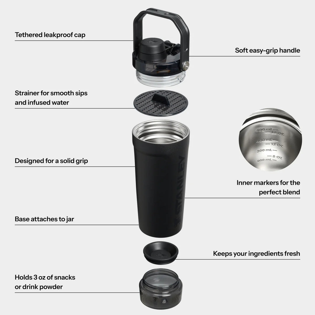 Bình Nước STANLEY Activate Shaker Bottle #Black 2.0